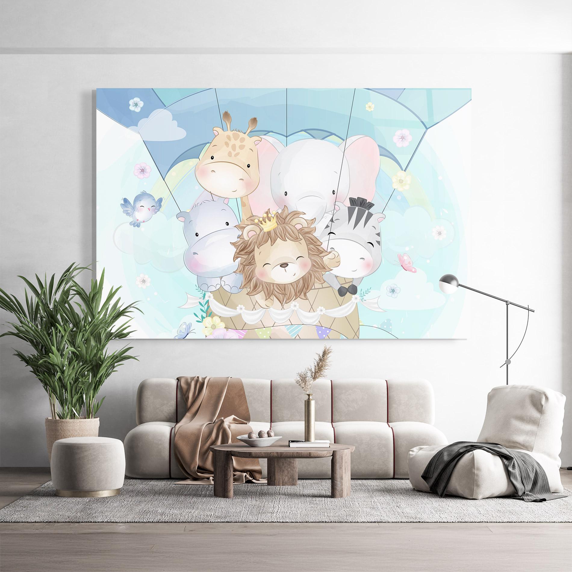 Tablou Sticla Animals Flying mockup 9