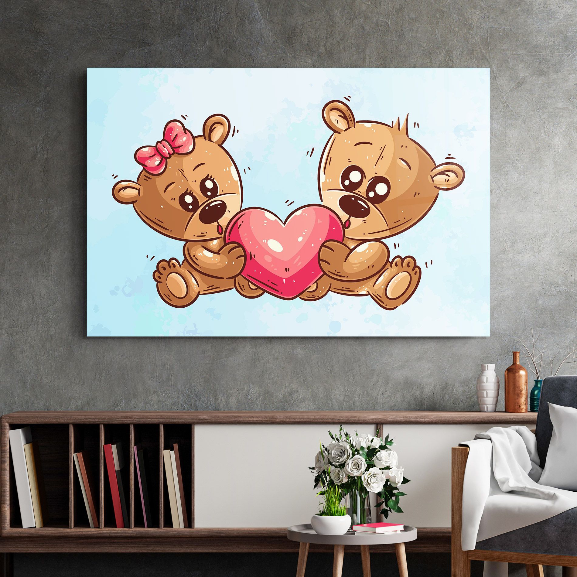 Bear Holding Heart mockup 2