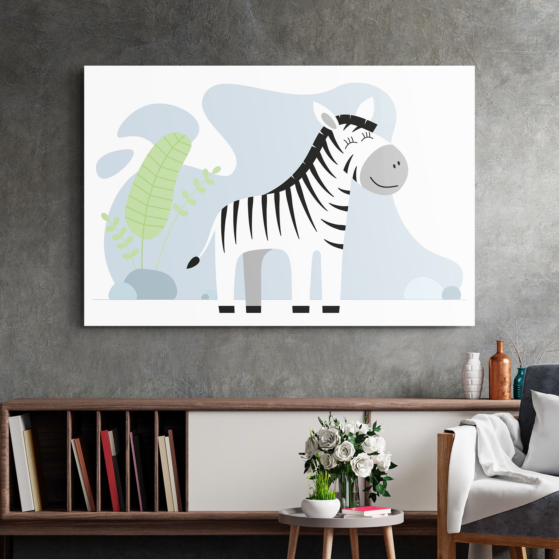 Cute Zebra Leaf mockup 2