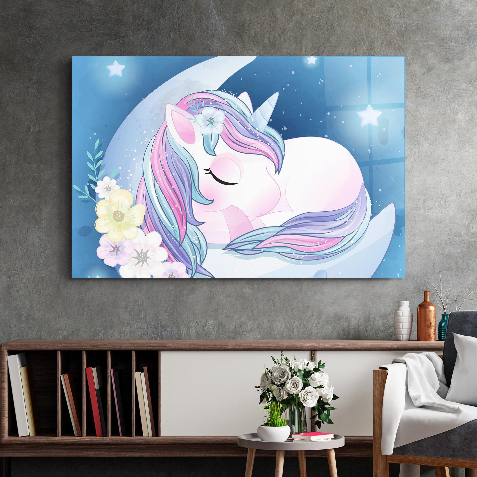 Tablou Sticla Moon Unicorn mockup 2
