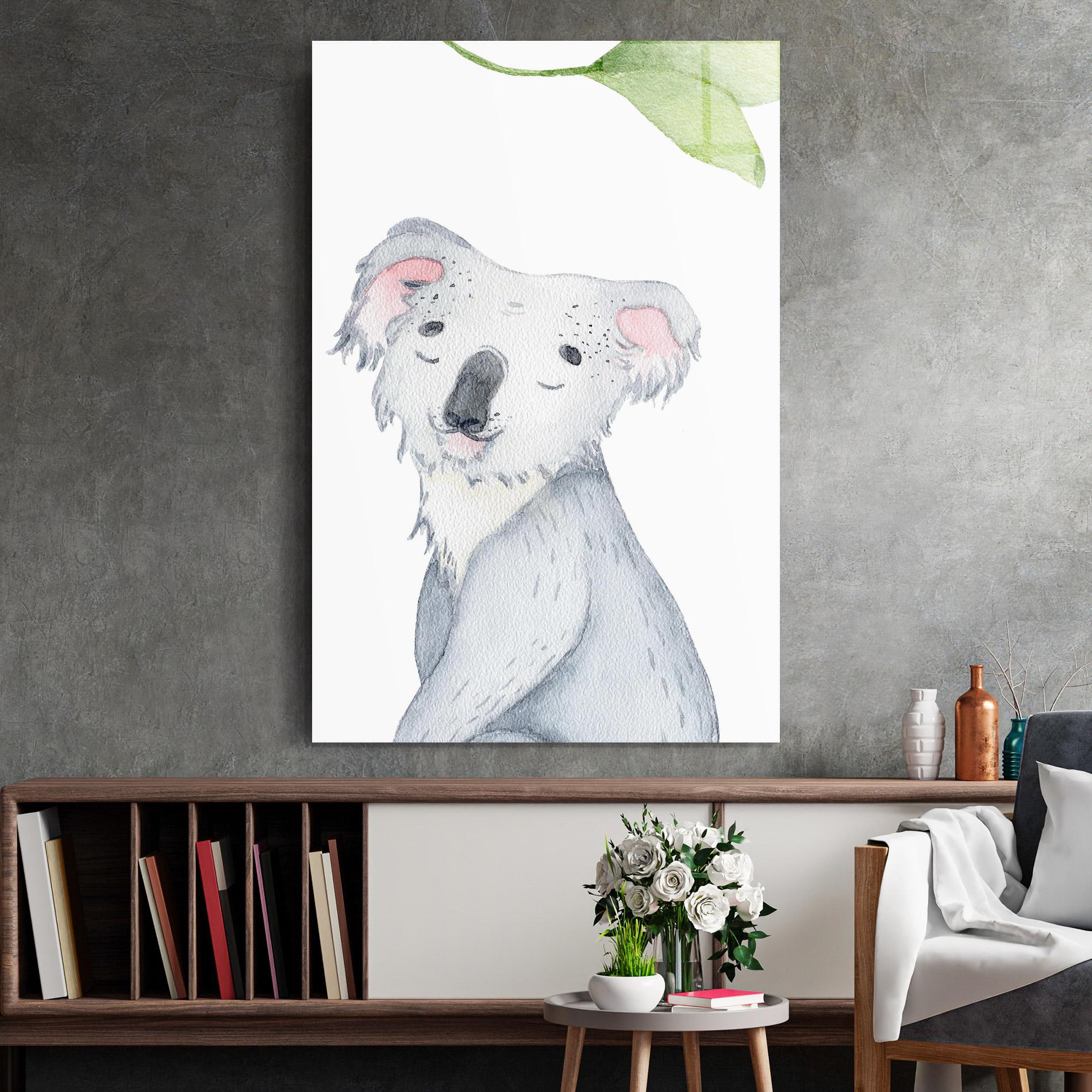 Tablou Sticla Baby Koala mockup 2