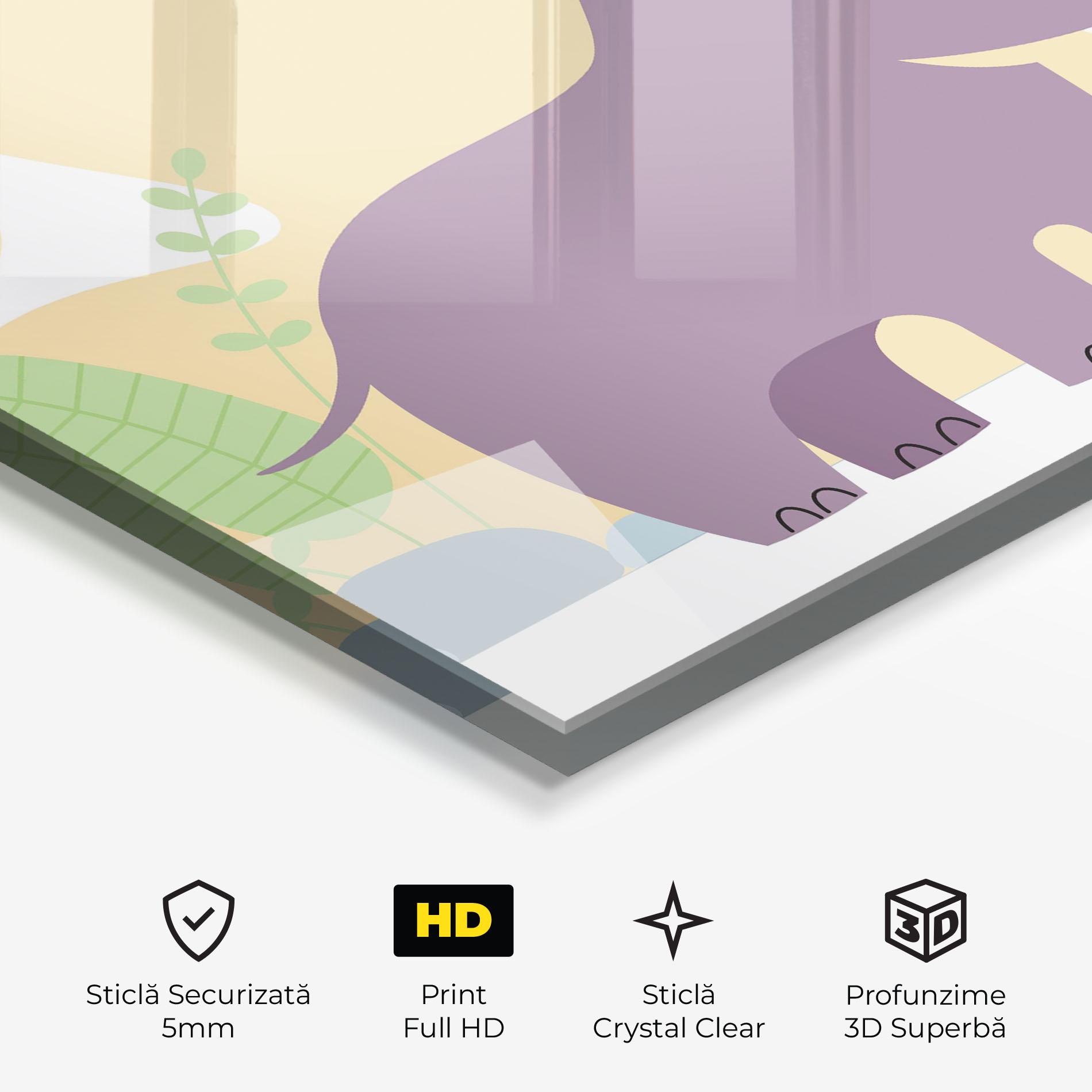 Tablou Sticla Cute Purple Hypo mockup 3