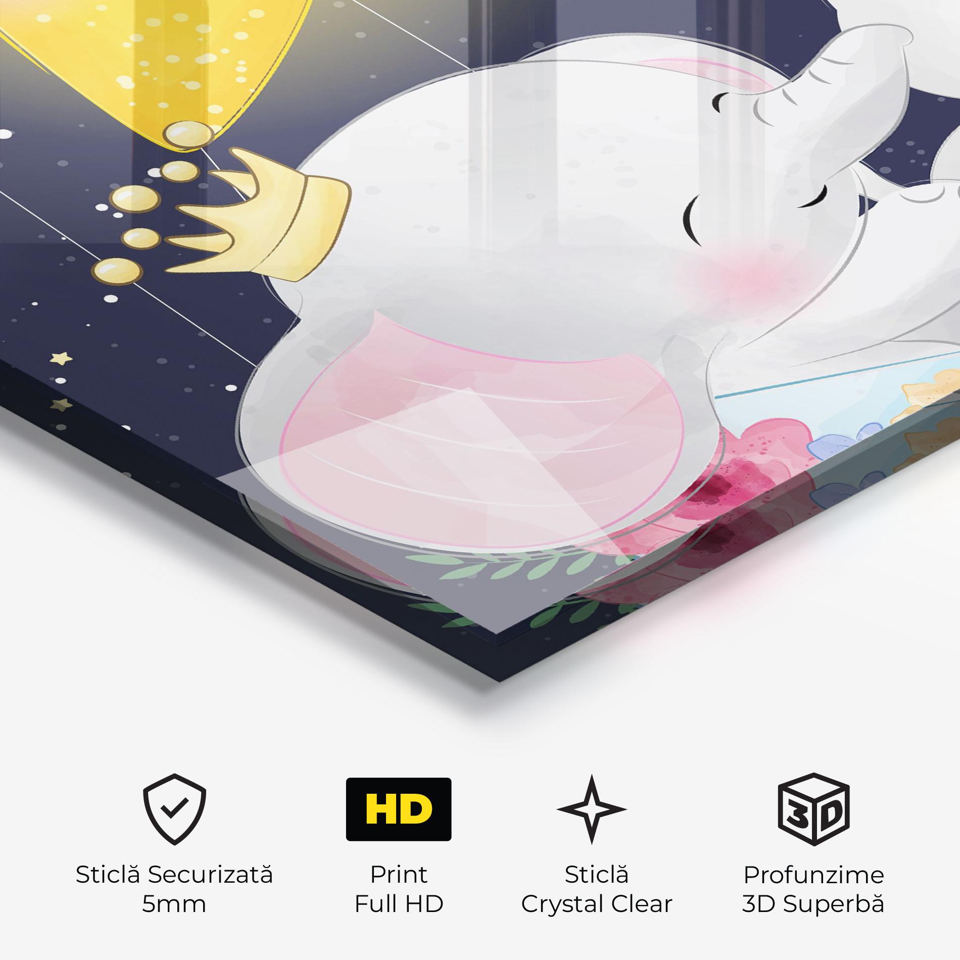 Tablou Sticla Elephant Cat mockup 3