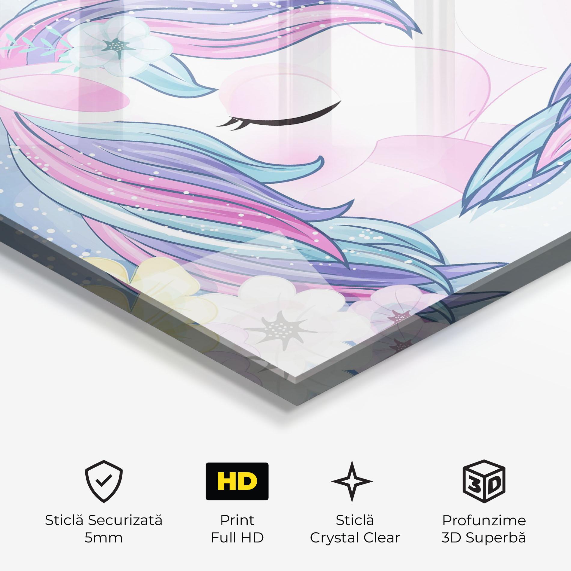 Tablou Sticla Moon Unicorn mockup 3