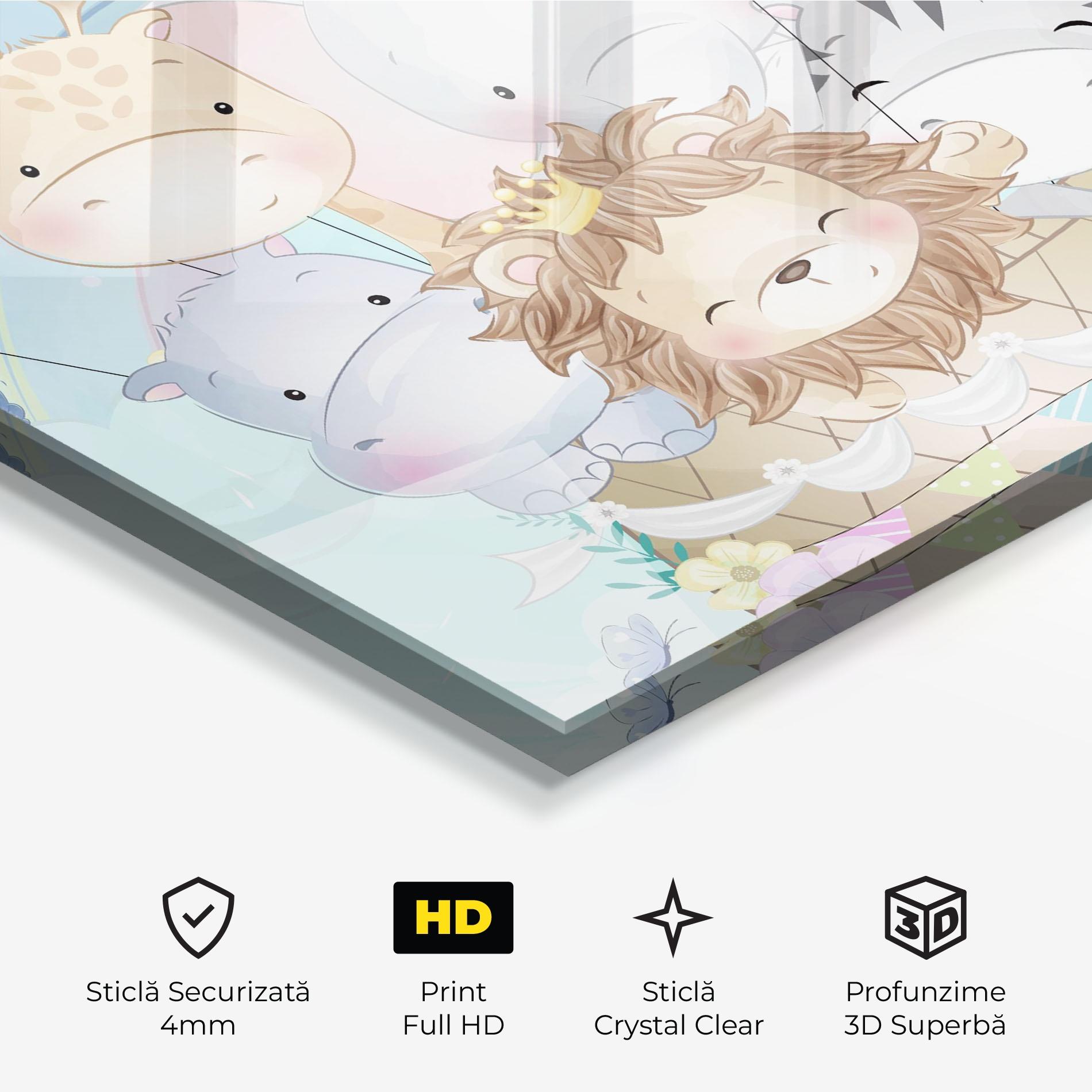 Tablou Sticla Animals Flying mockup 3