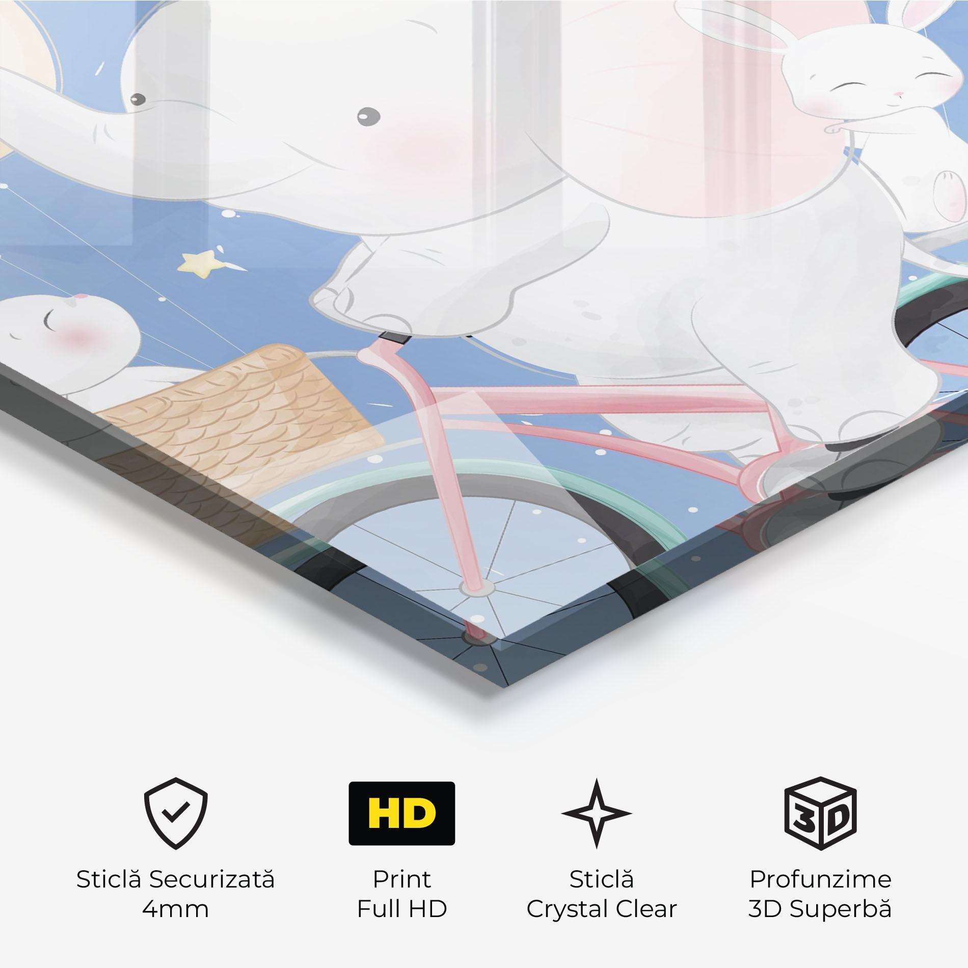 Tablou Sticla Bike Elephant mockup 3