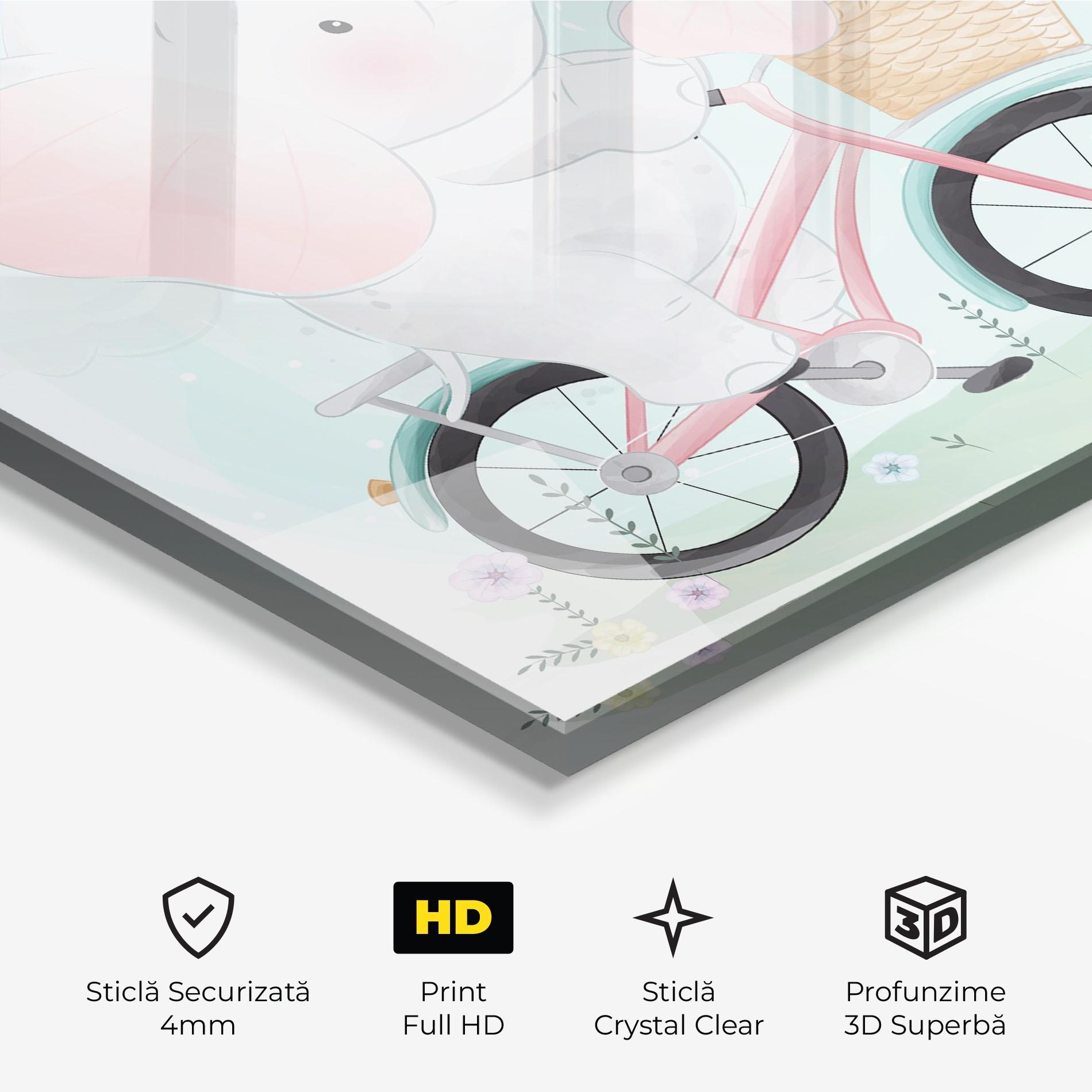 Tablou Sticla Elephant Bike mockup 3