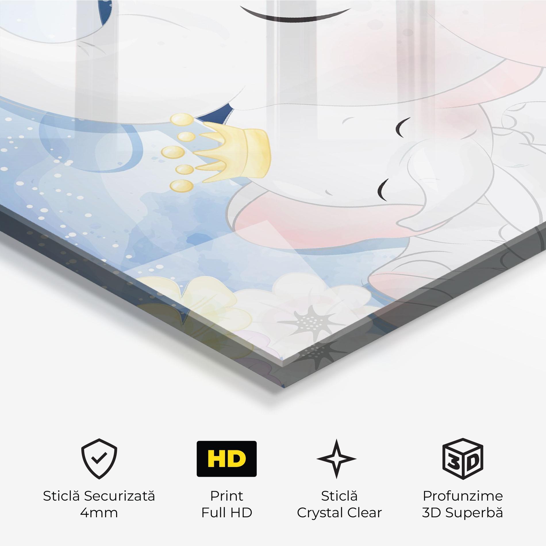 Tablou Sticla Elephant King mockup 3