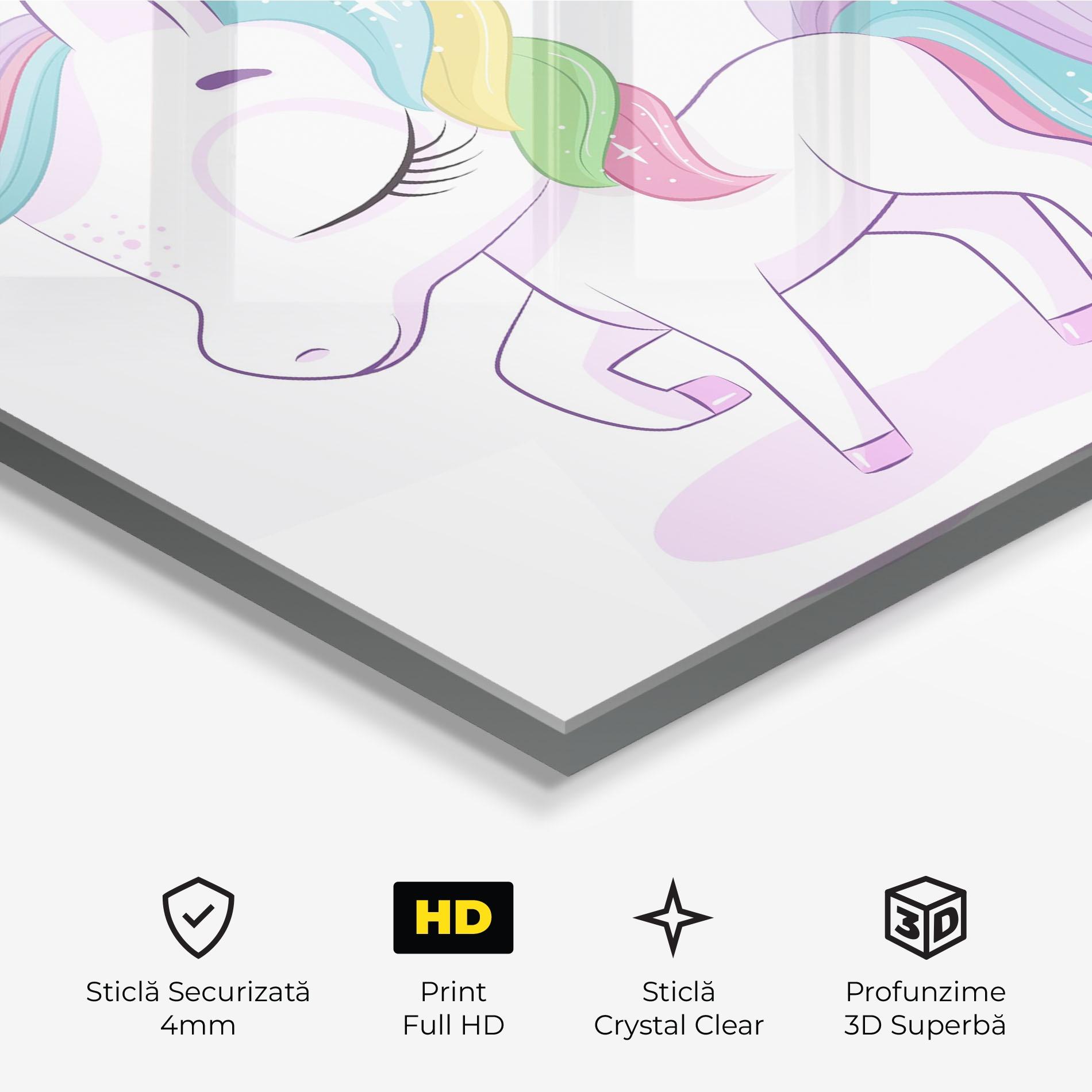 Tablou Sticla Unicorn mockup 3