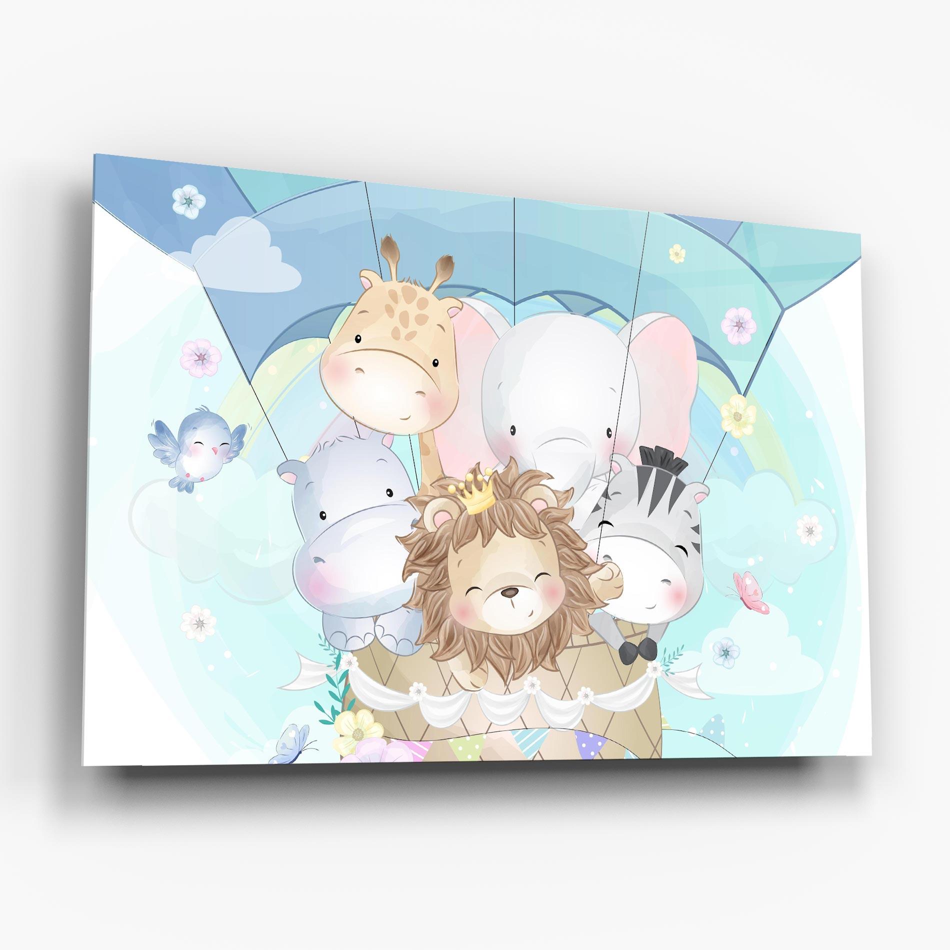 Tablou Sticla Animals Flying mockup 6