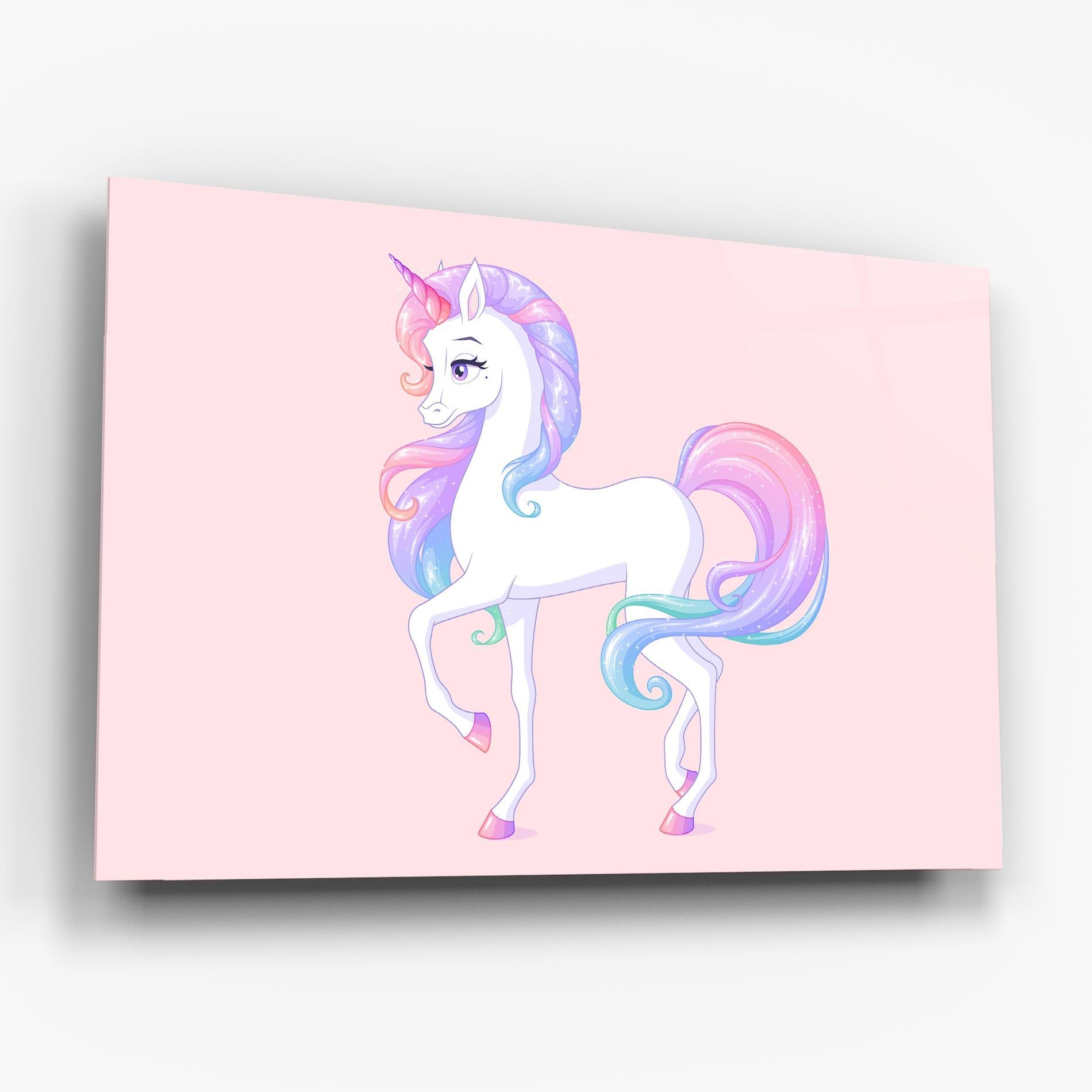 Tablou Sticla Beautiful Unicorn mockup 6