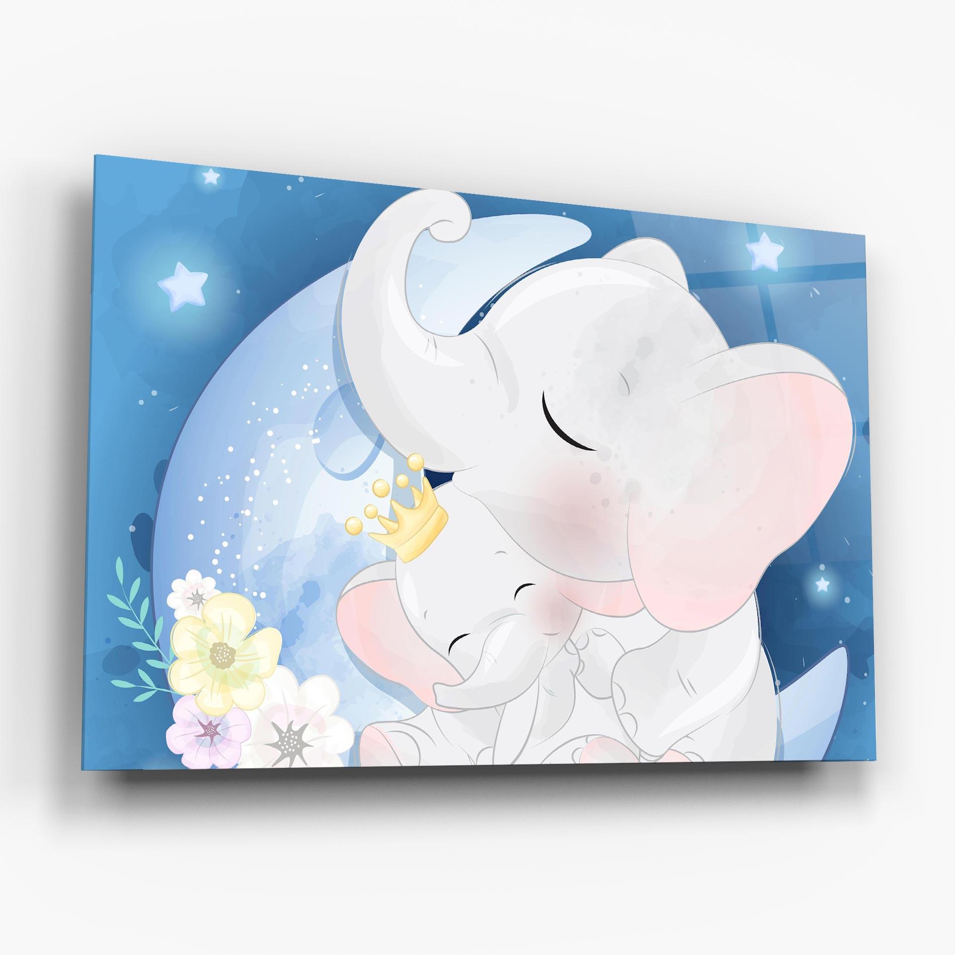 Tablou Sticla Elephant King mockup 6