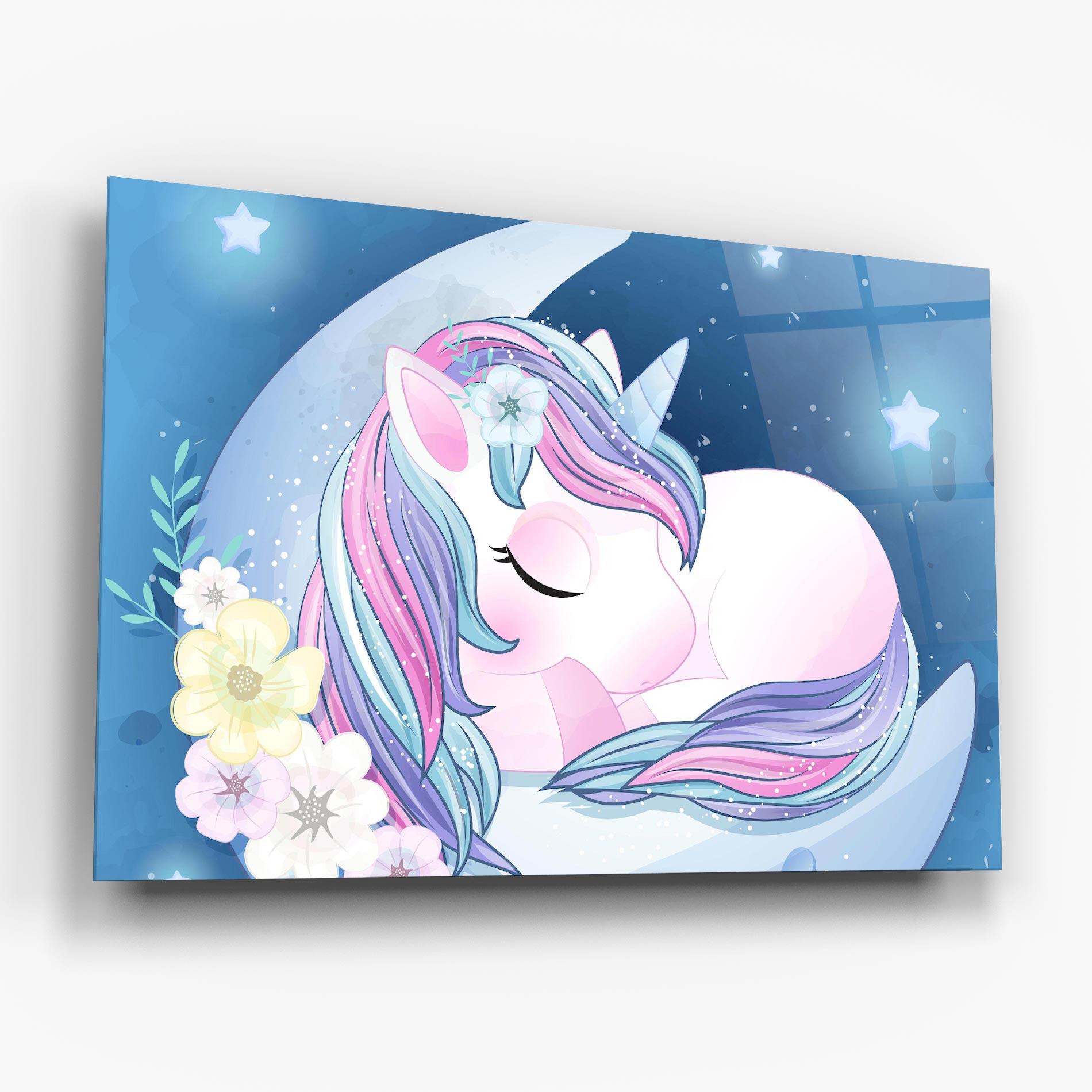 Tablou Sticla Moon Unicorn mockup 6