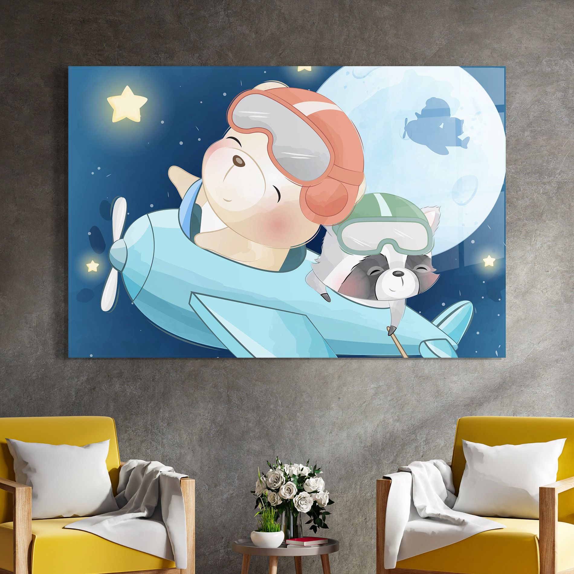 Bear Flying Star mockup 4