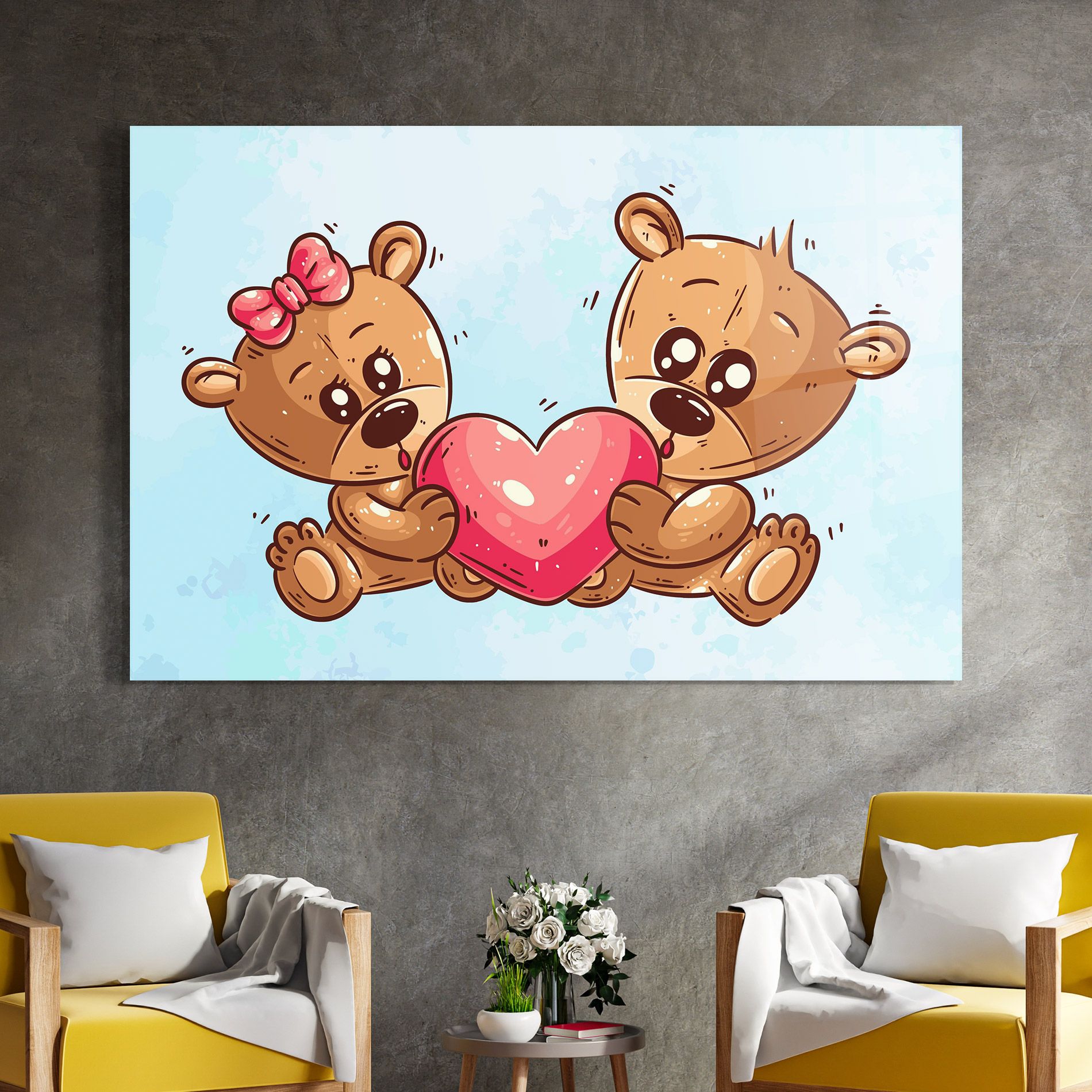 Bear Holding Heart mockup 4