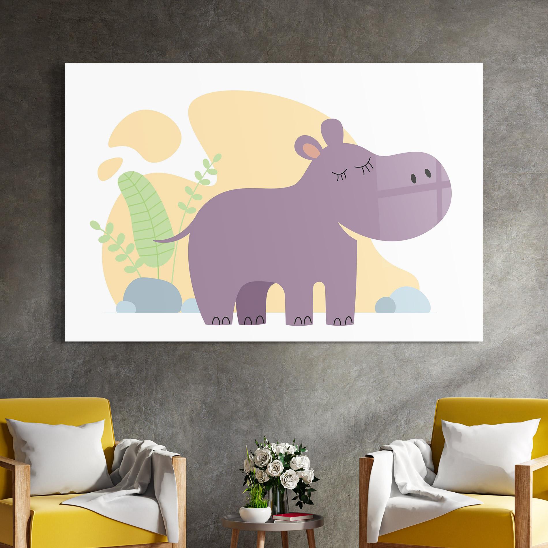 Tablou Sticla Cute Purple Hypo mockup 4