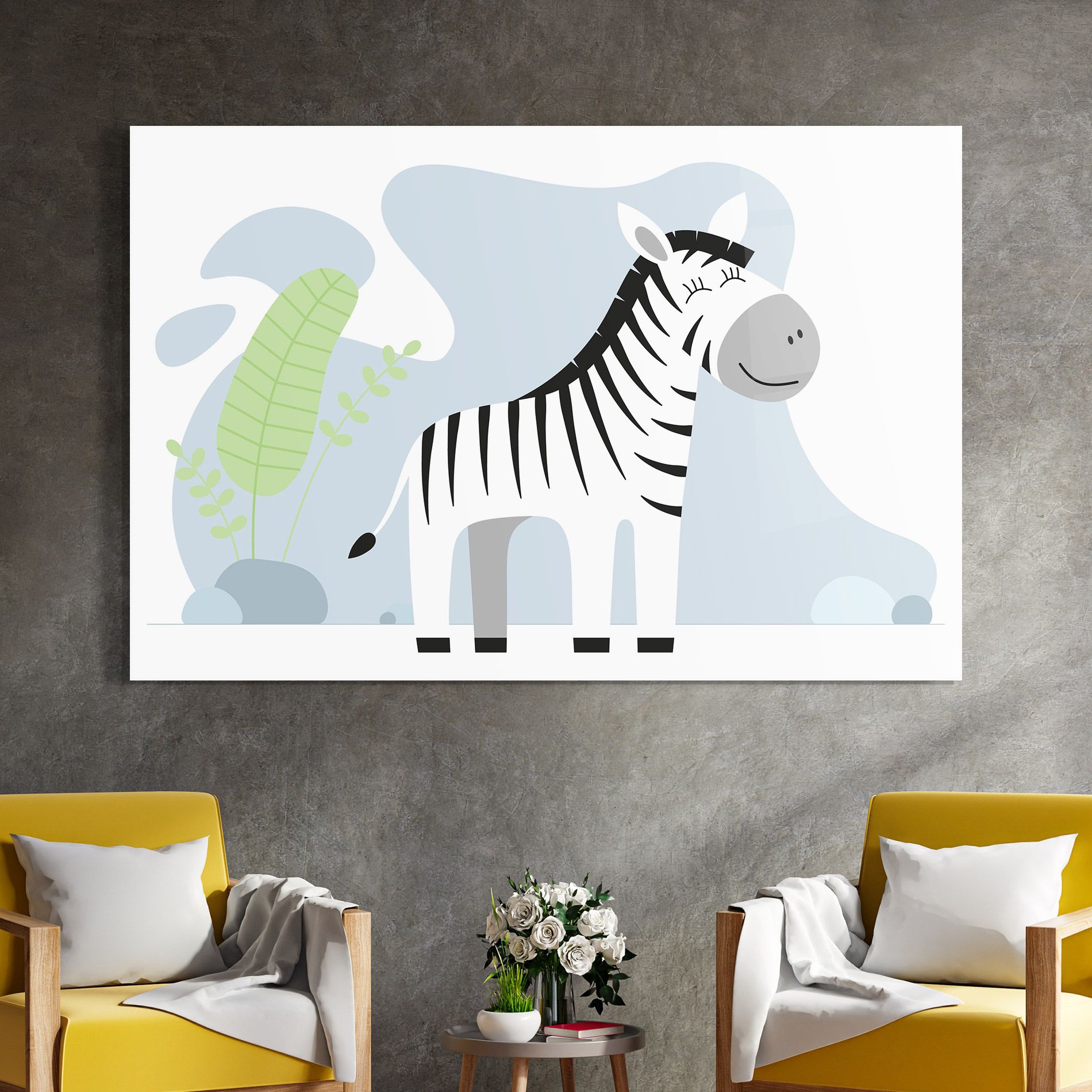 Cute Zebra Leaf mockup 4