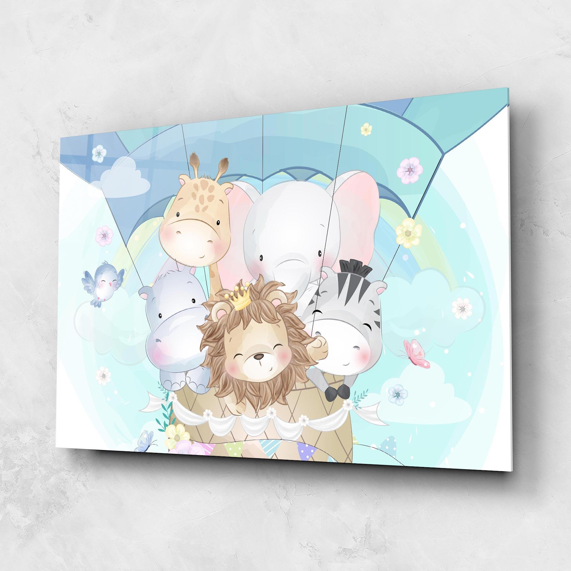 Tablou Sticla Animals Flying mockup 1