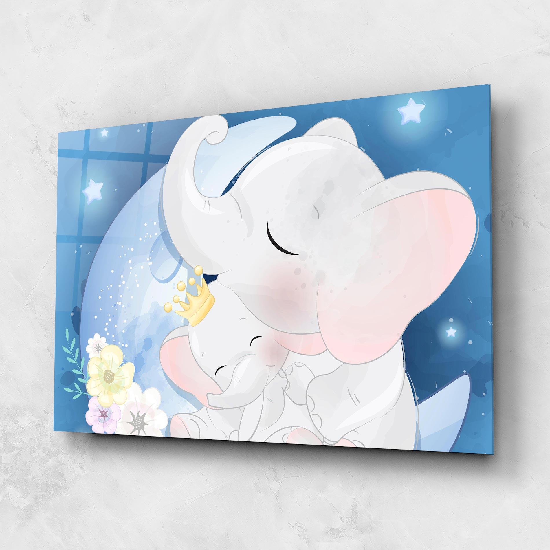 Tablou Sticla Elephant King mockup 1