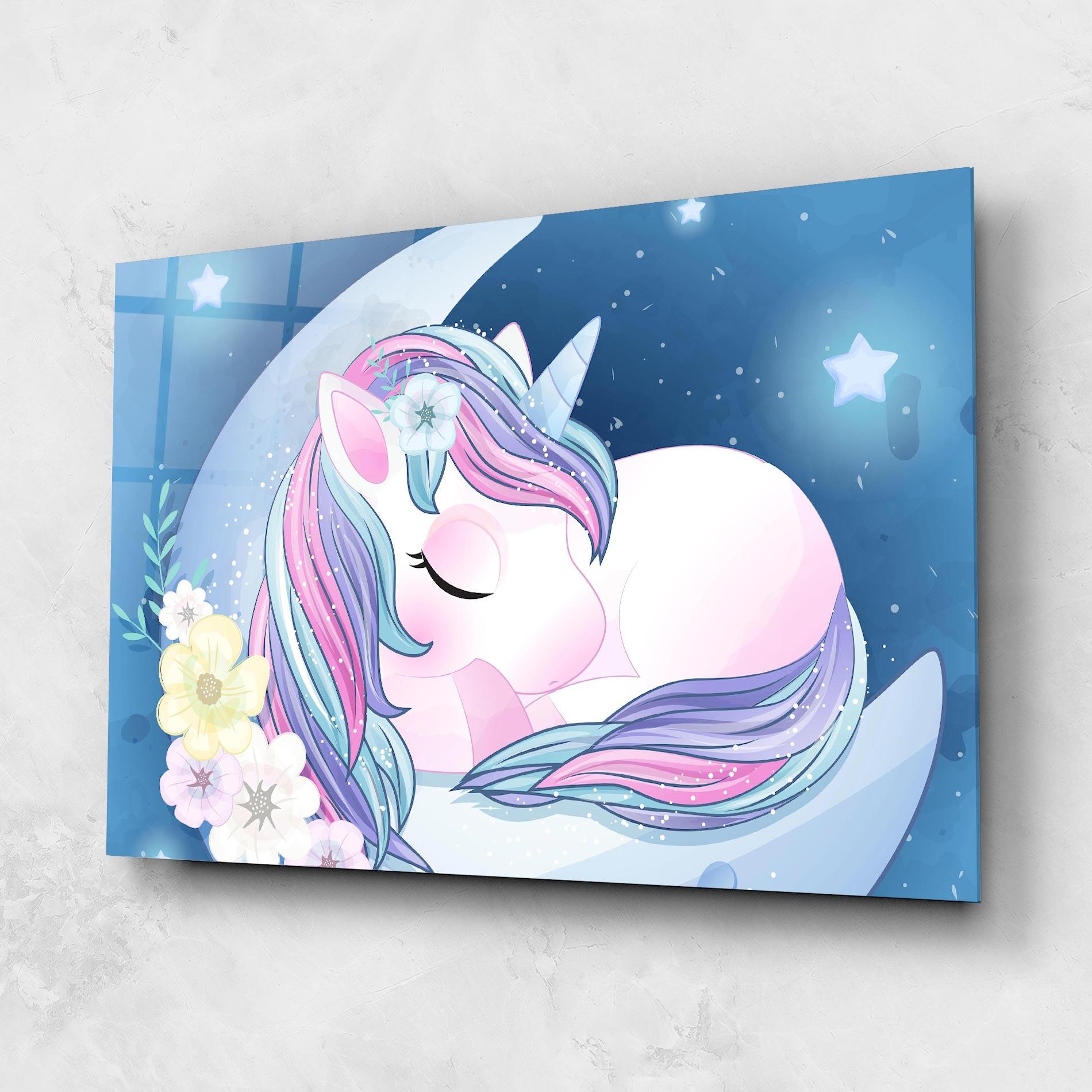 Tablou Sticla Moon Unicorn mockup 1