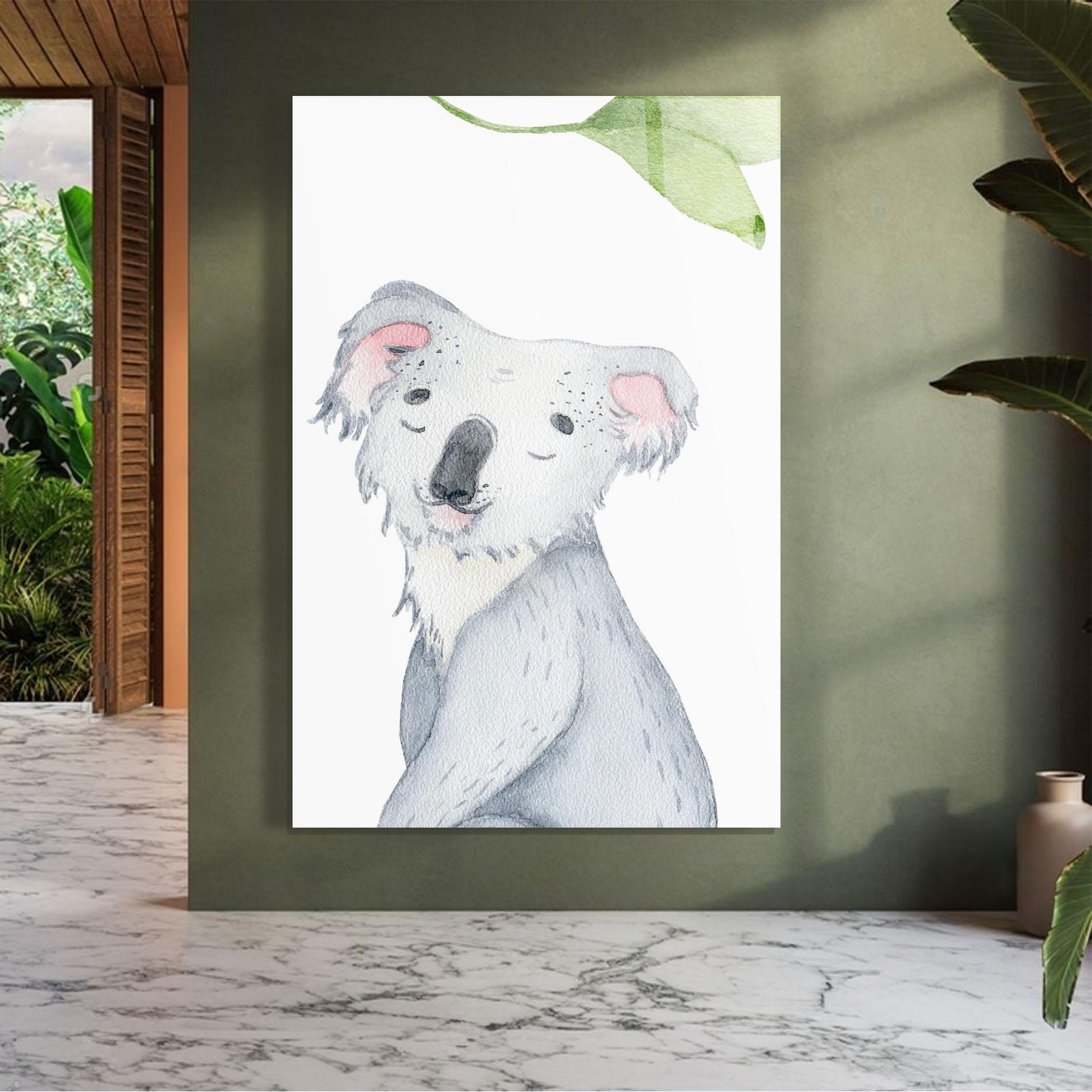 Tablou Sticla Baby Koala mockup 7