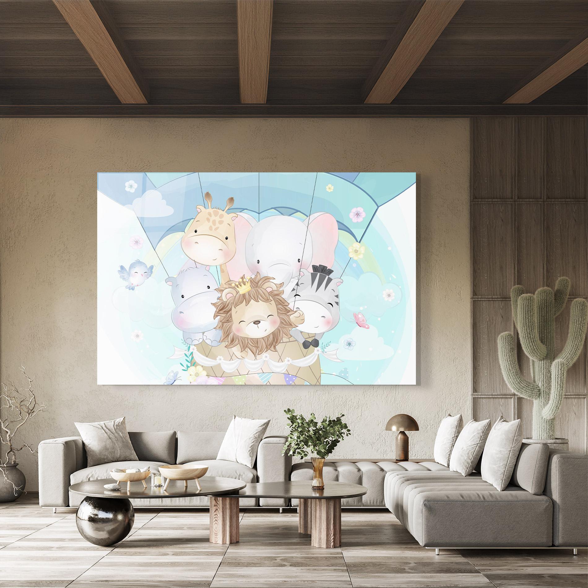 Tablou Sticla Animals Flying mockup 8