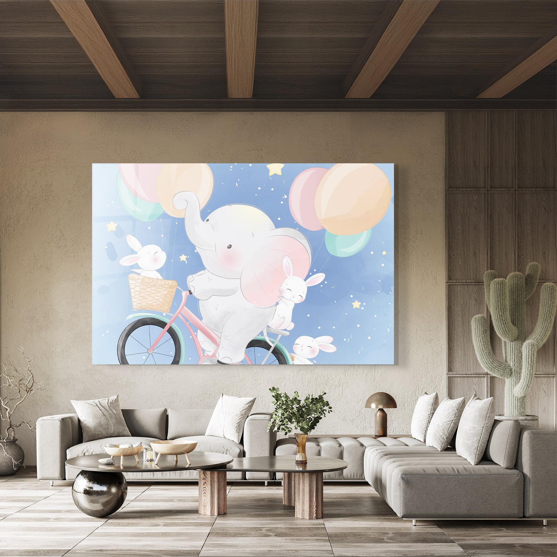 Tablou Sticla Bike Elephant mockup 8