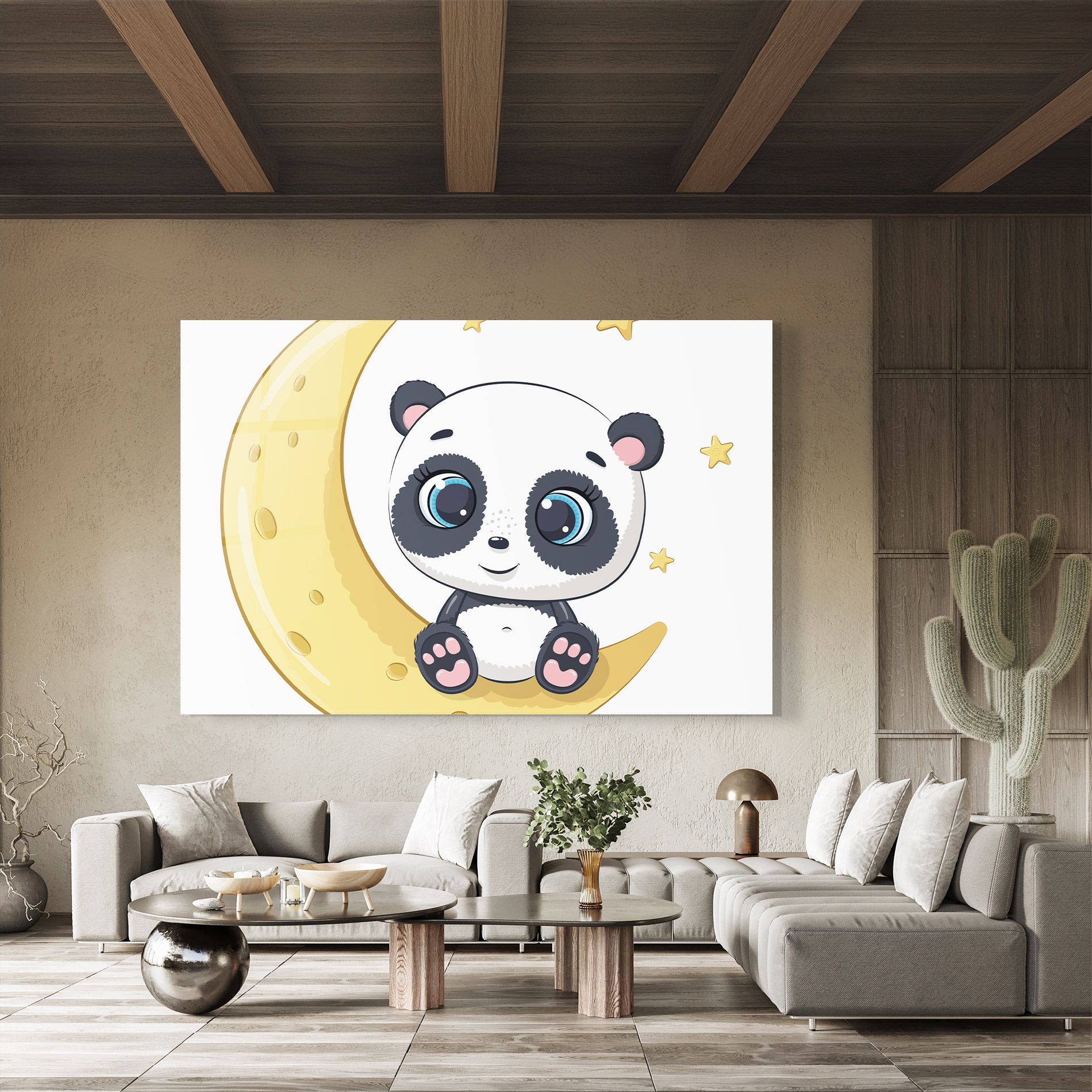 Cute Panda Moon mockup 8