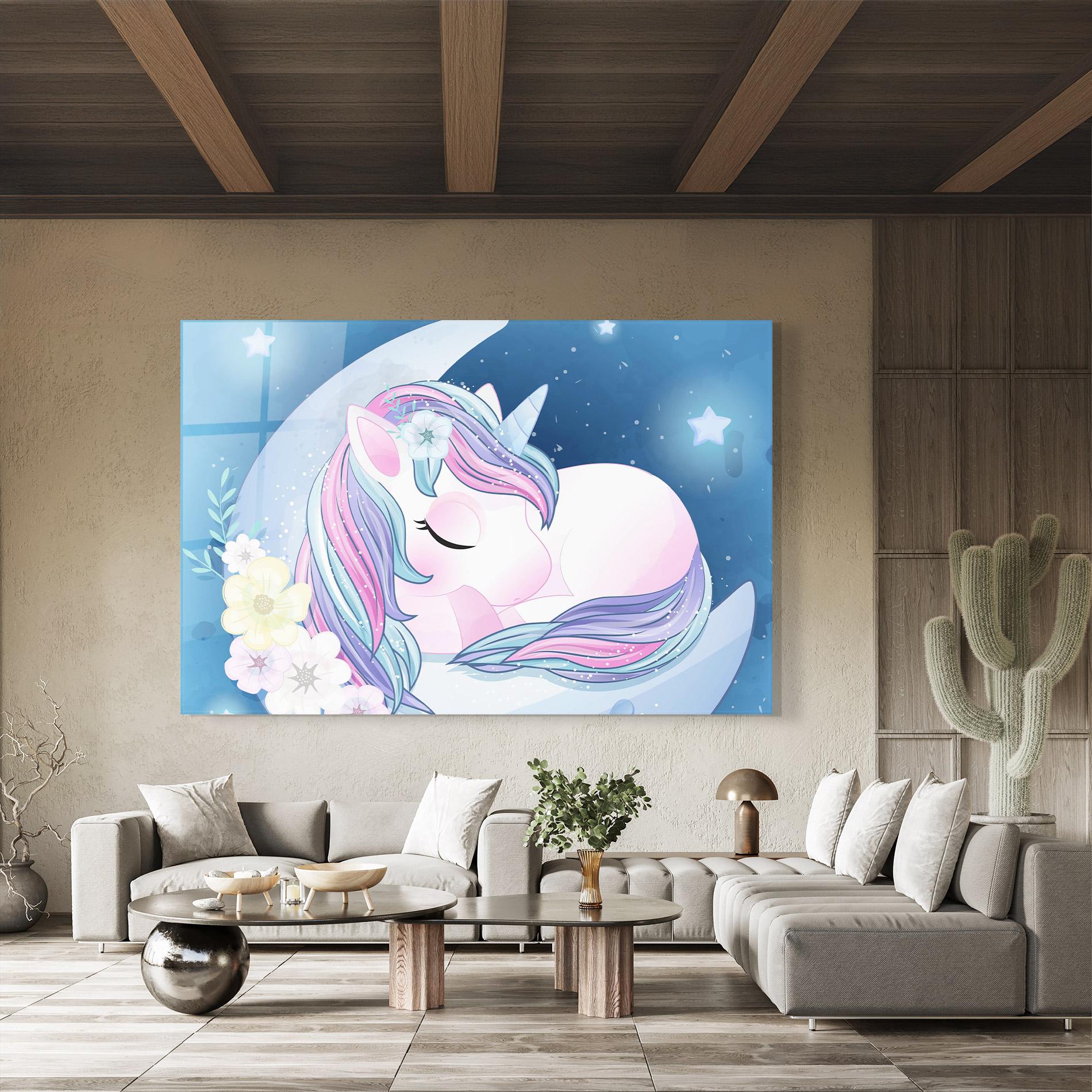Tablou Sticla Moon Unicorn mockup 8