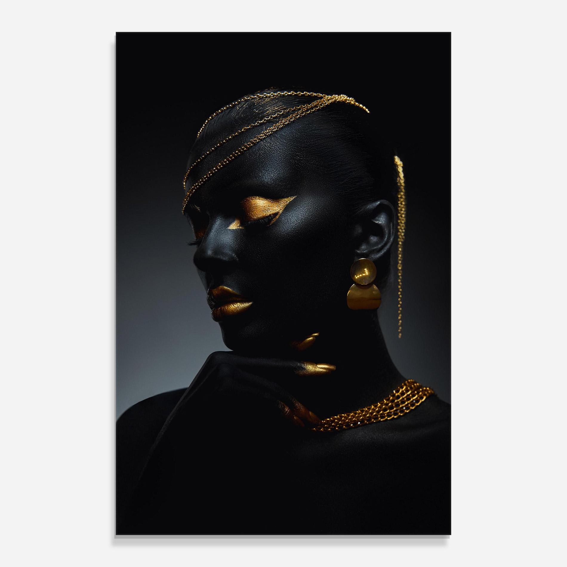 Tablou Sticla Beauty Gold Accessory mockup 0