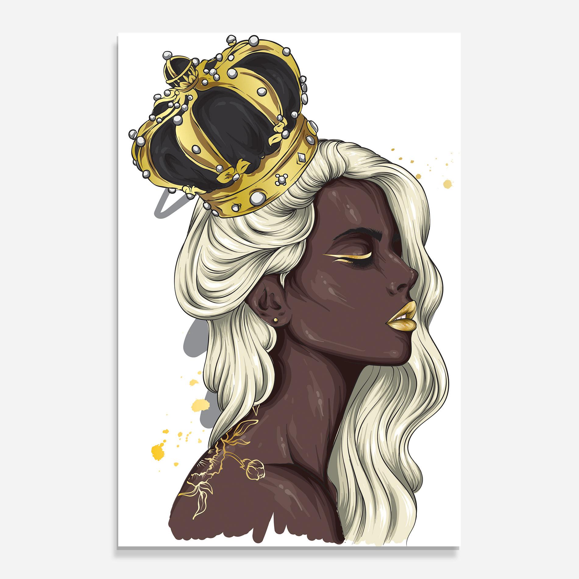 Tablou Sticla Big Black Crown mockup 0