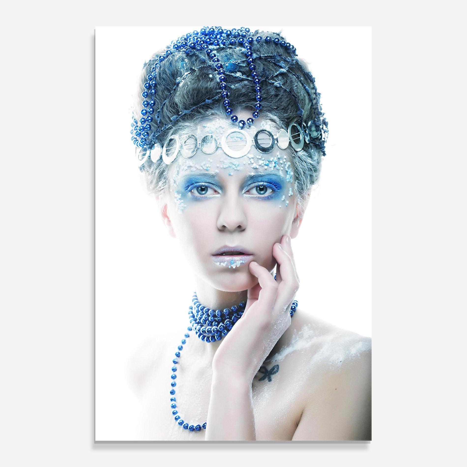 Tablou Sticla Blue Fairy Woman mockup 0