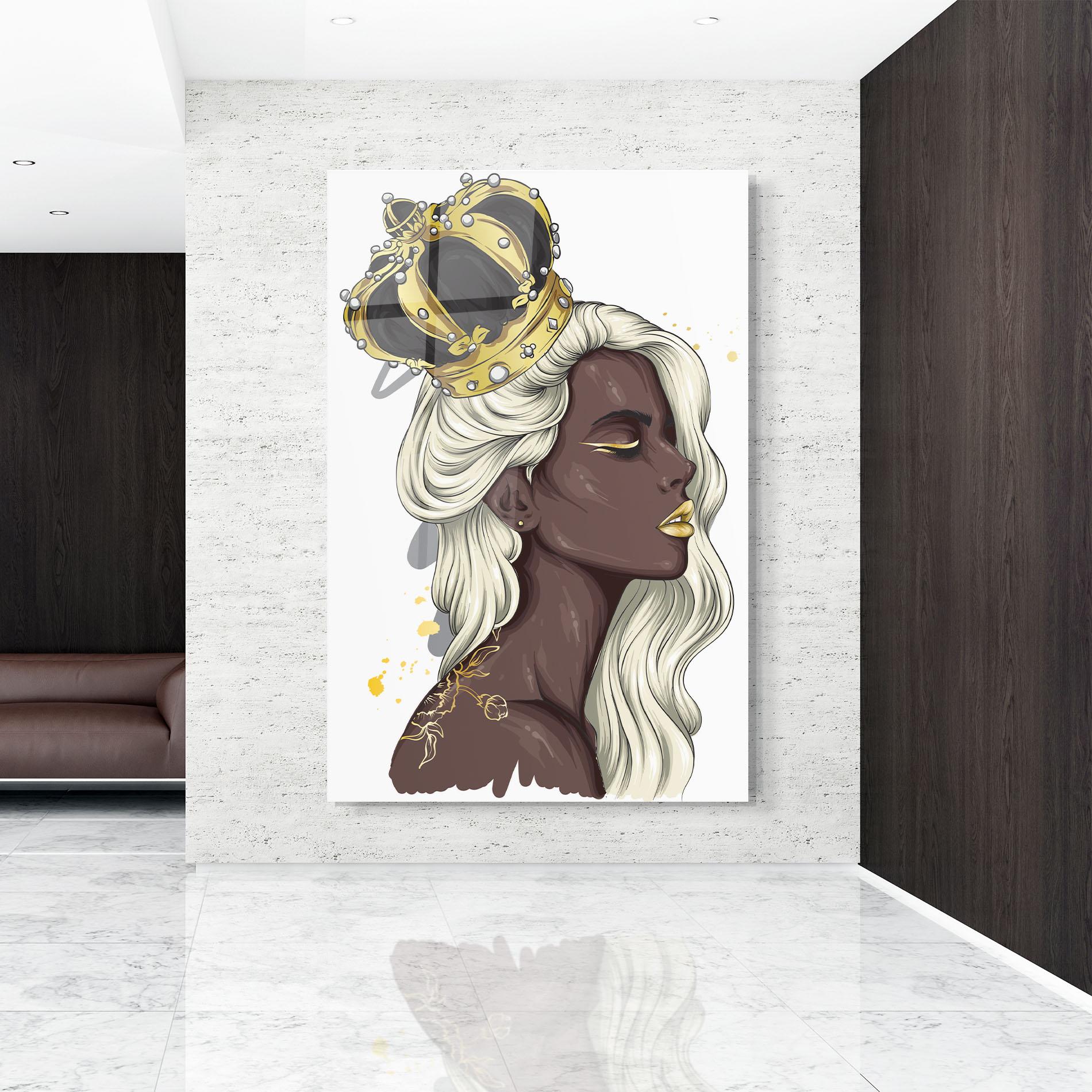 Tablou Sticla Big Black Crown mockup 9