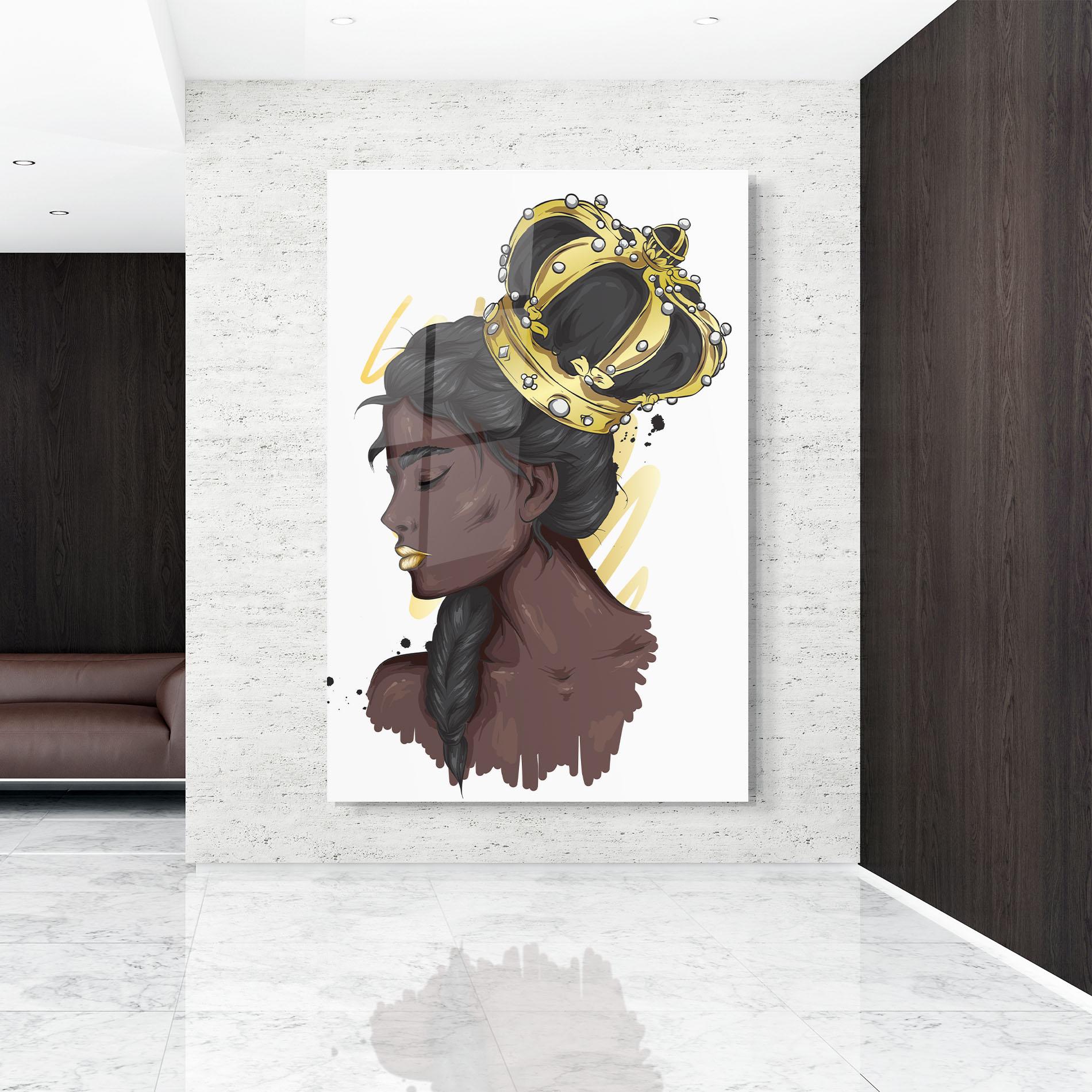 Tablou Sticla Big Gold Crown mockup 9