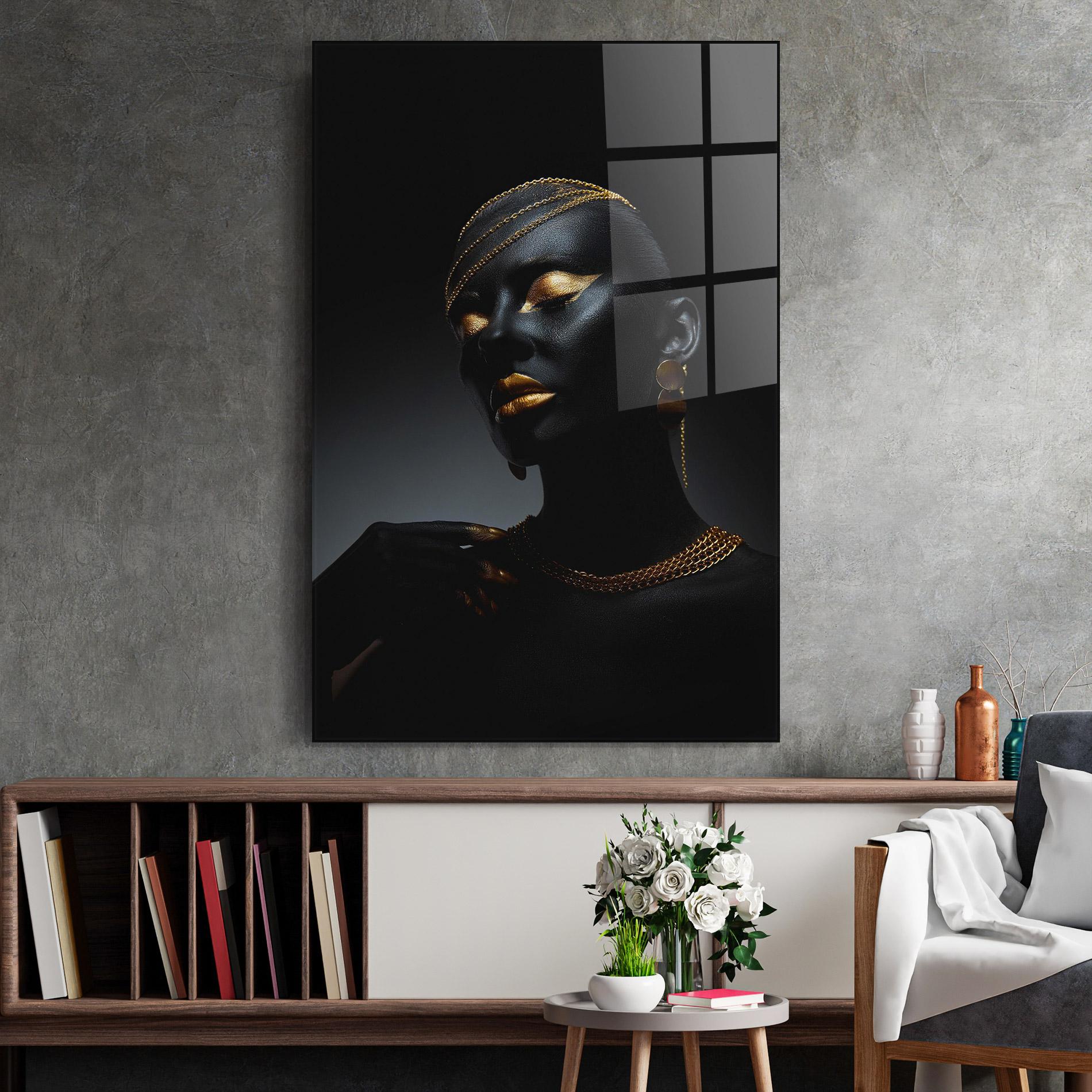 Tablou Sticla Beauty Gold mockup 2