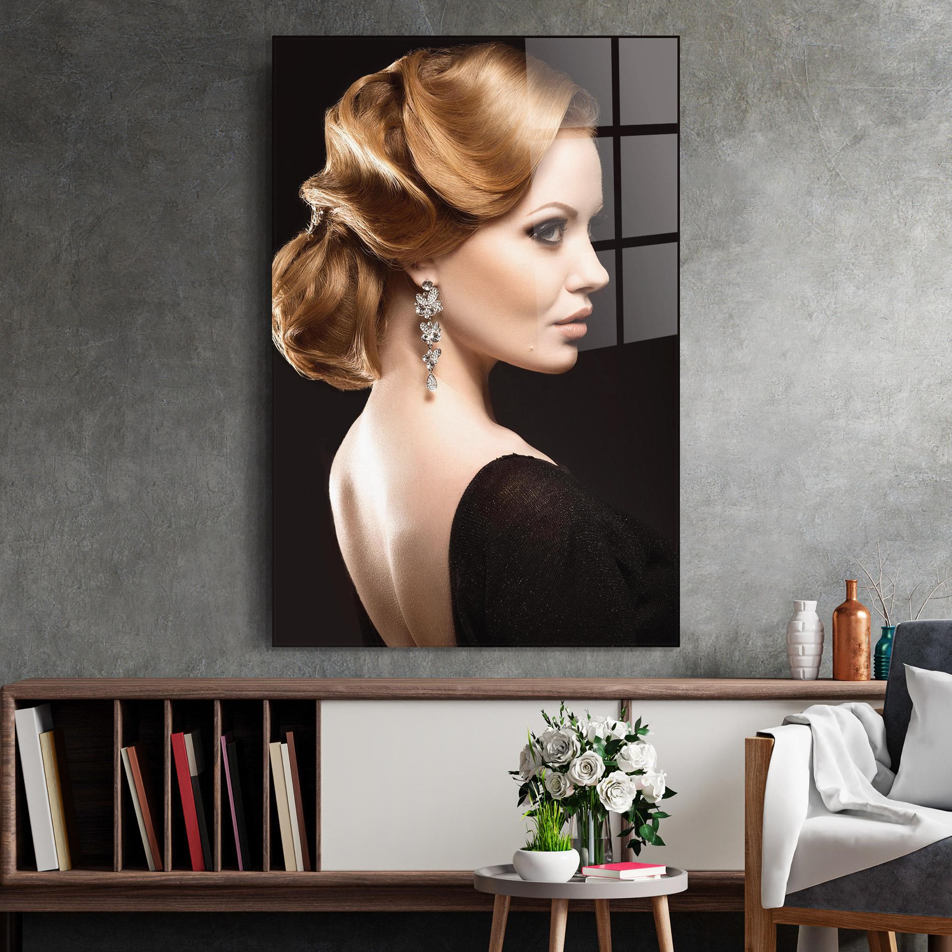 Tablou Sticla Elegant Earrings mockup 2