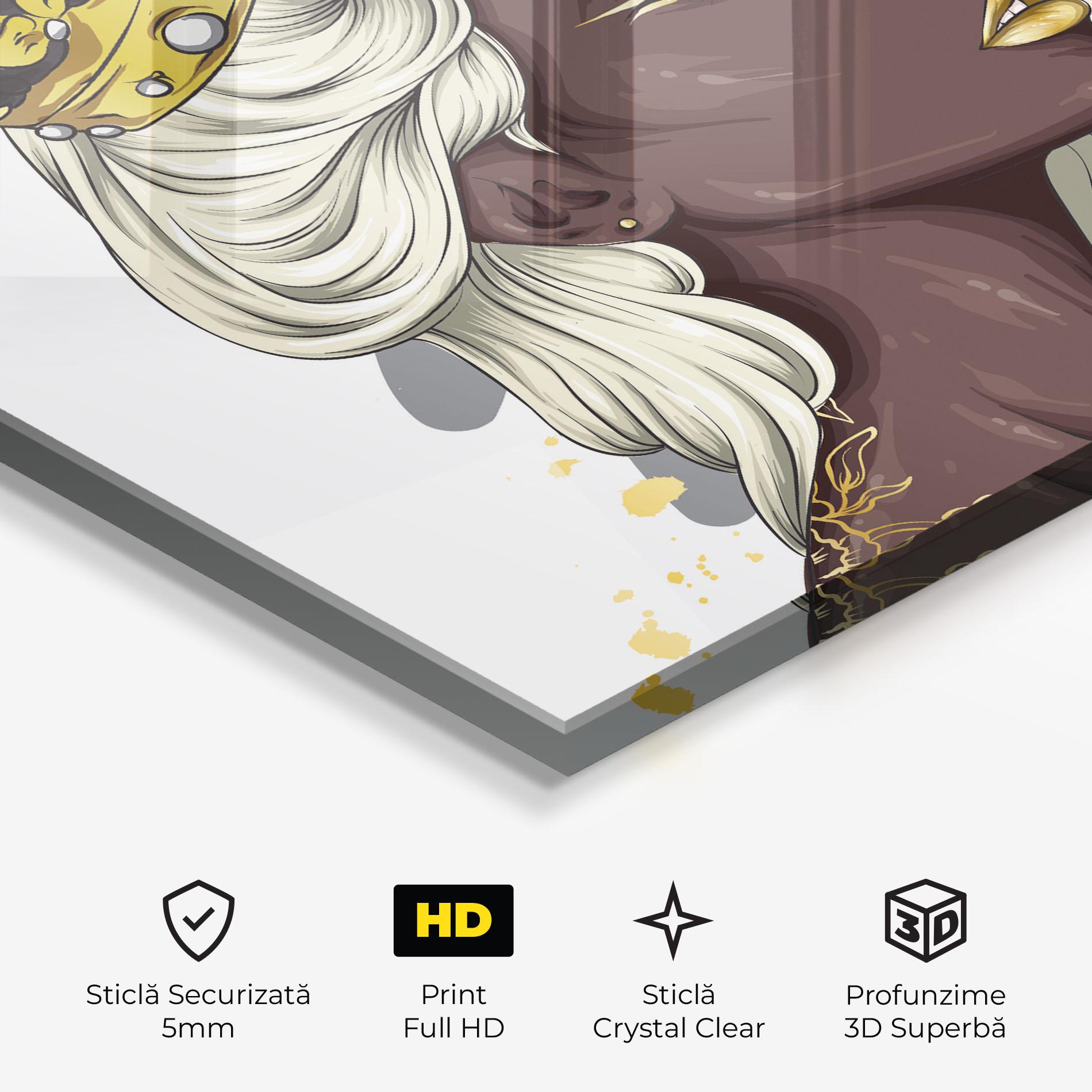 Tablou Sticla Big Black Crown mockup 3