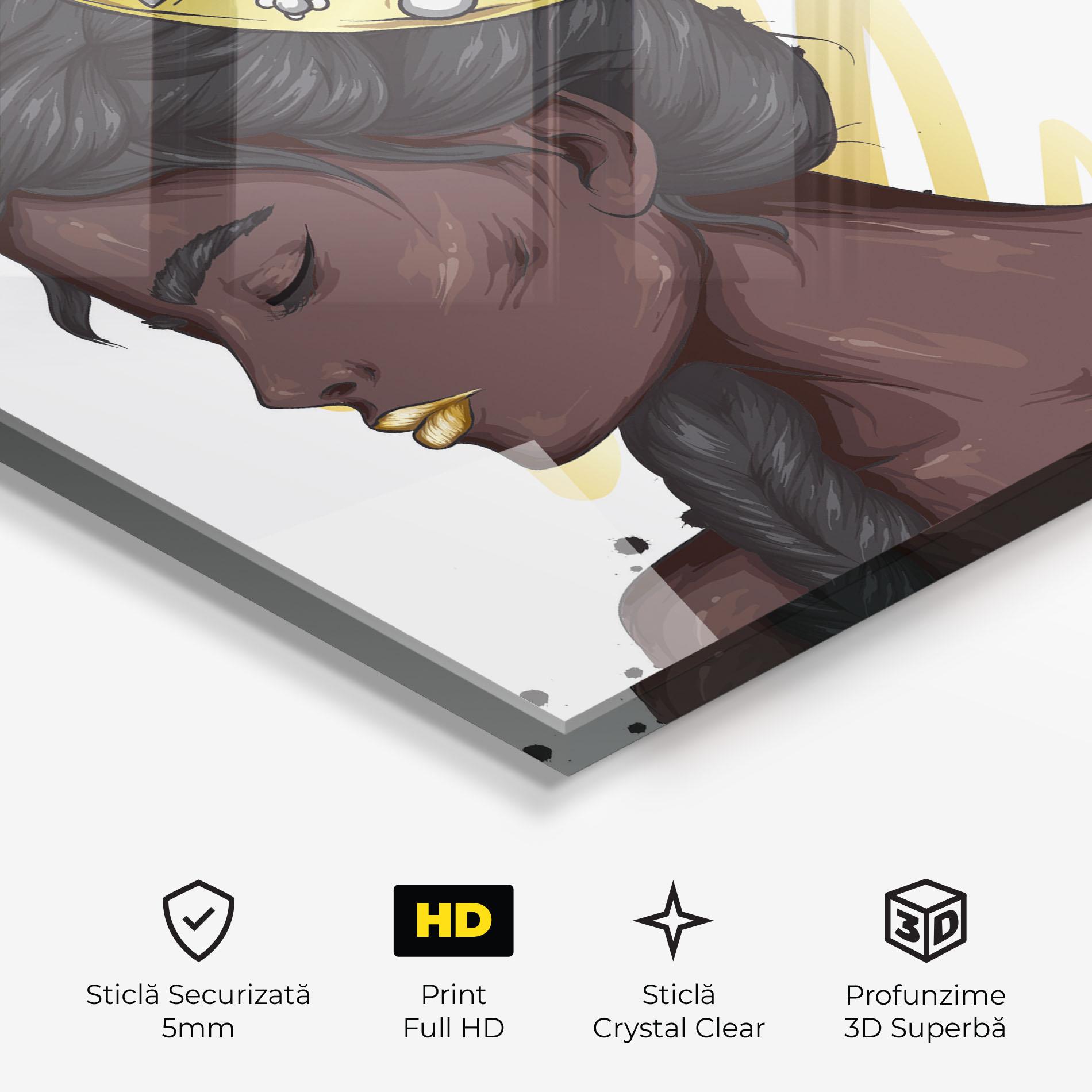 Tablou Sticla Big Gold Crown mockup 3