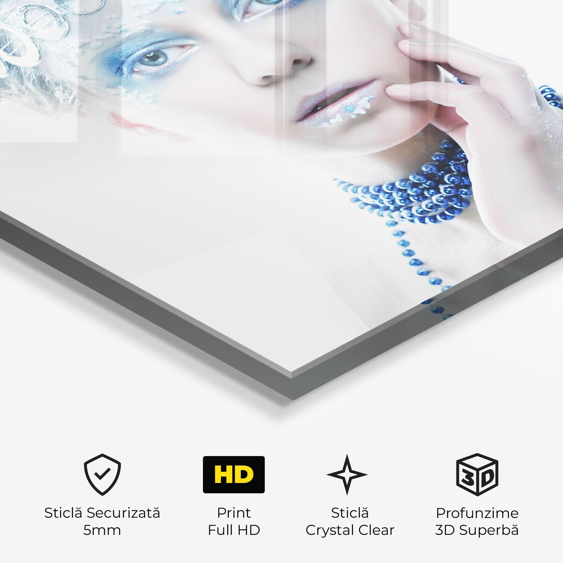 Tablou Sticla Blue Fairy Woman mockup 3