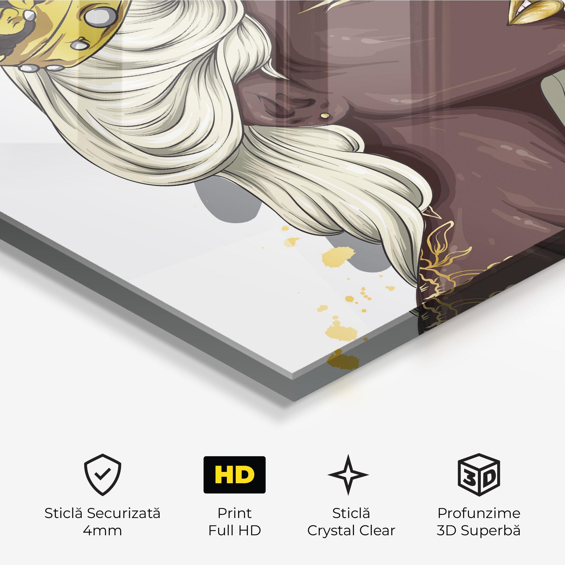 Tablou Sticla Big Black Crown mockup 3