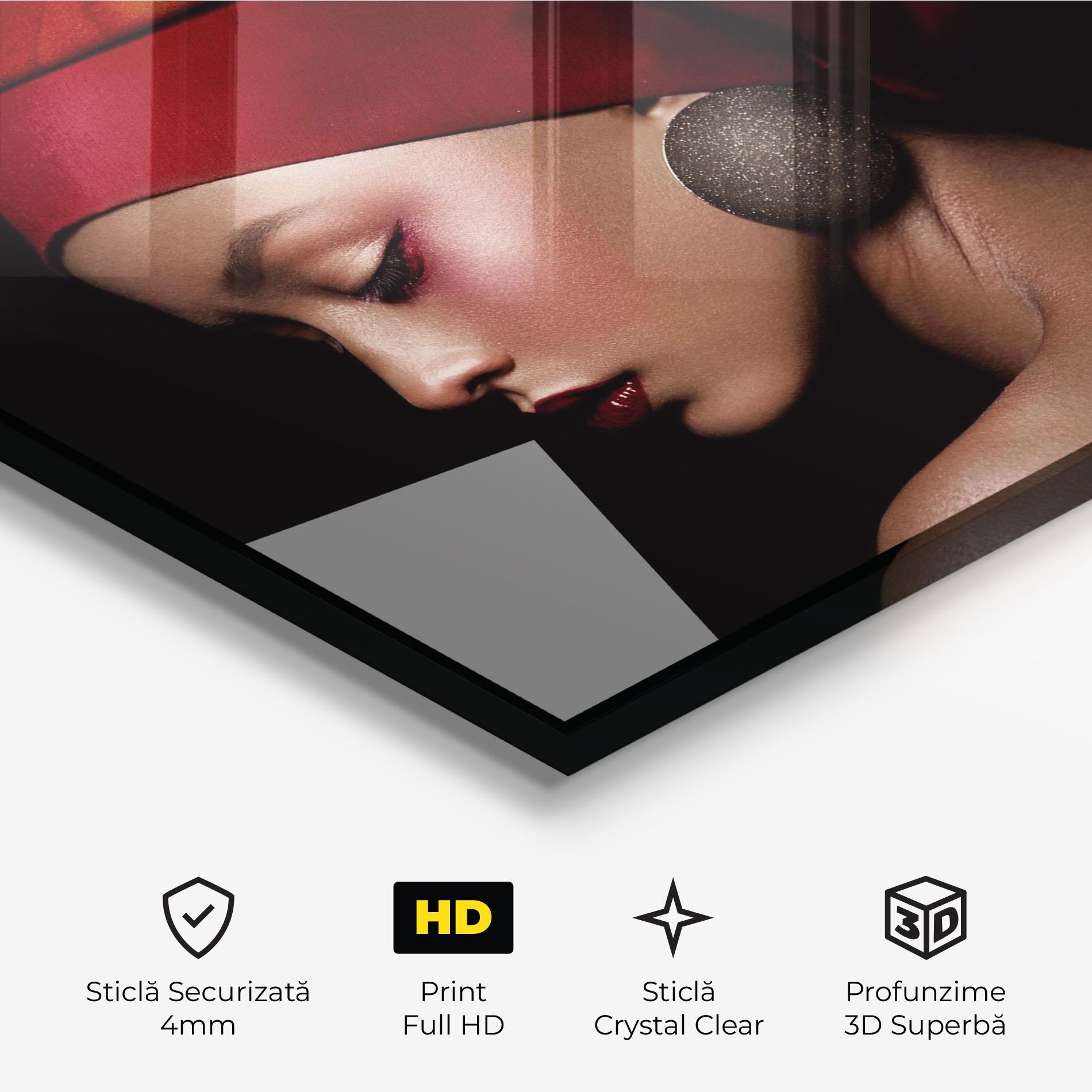 Tablou Sticla Big Circle Earring mockup 3