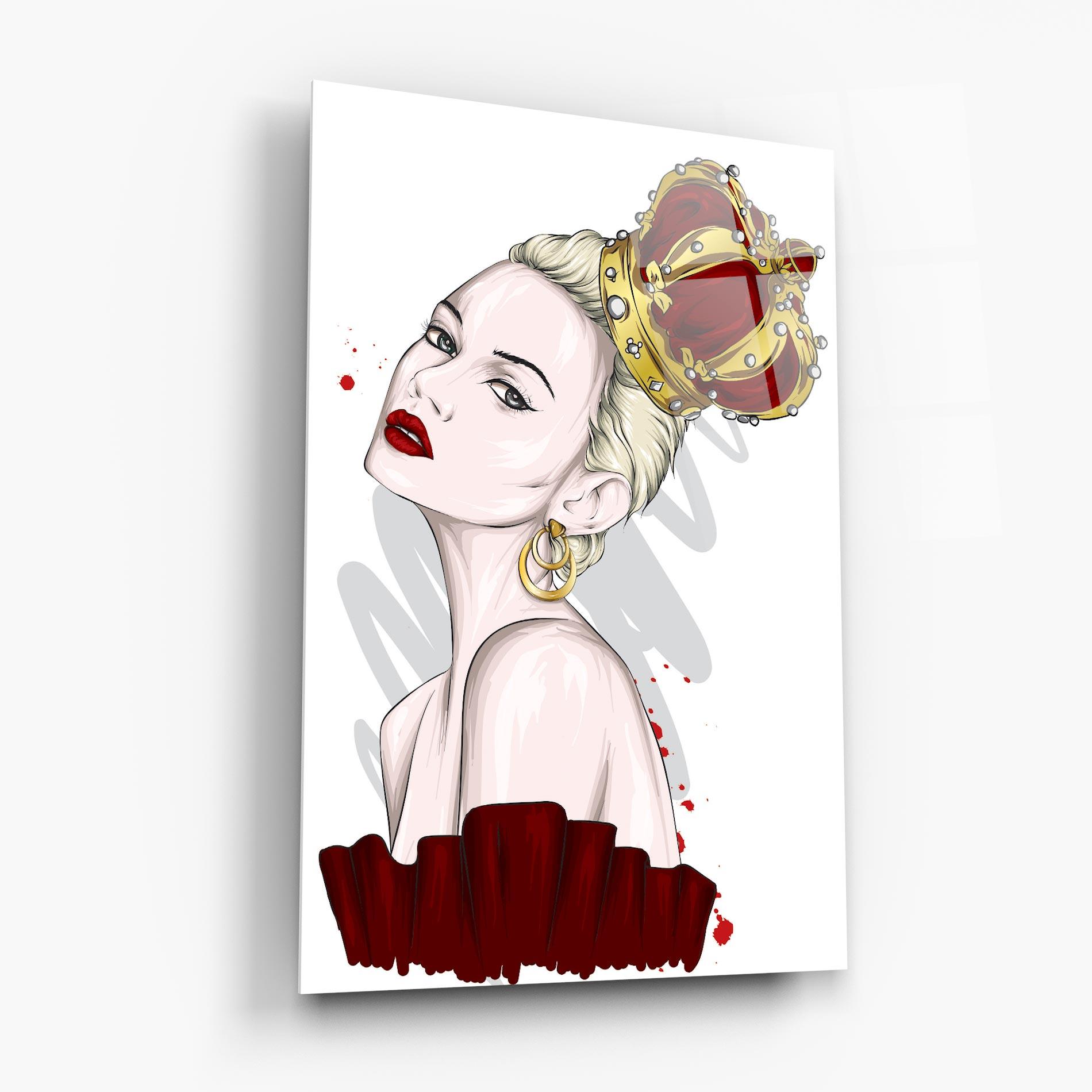 Tablou Sticla Big Red Crown mockup 6