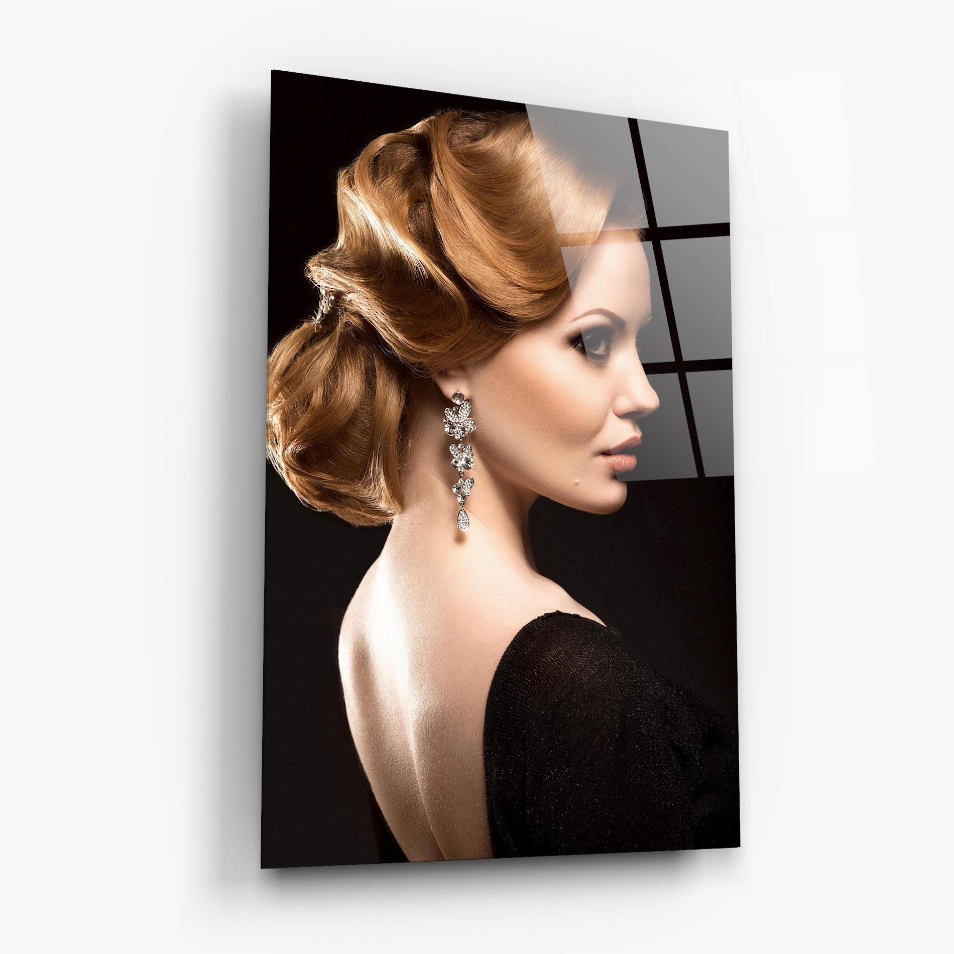 Tablou Sticla Elegant Earrings mockup 6