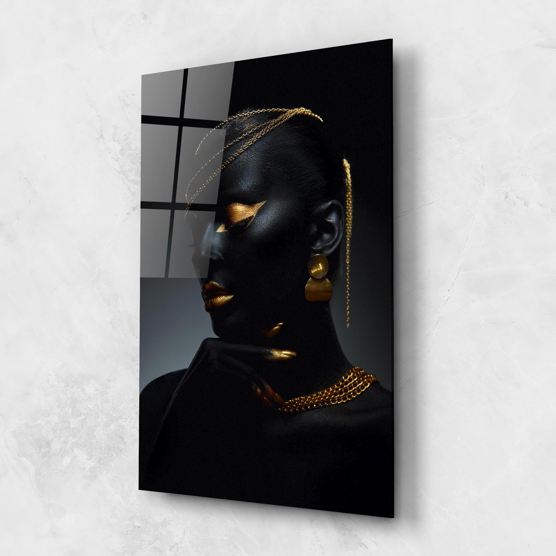 Tablou Sticla Beauty Gold Accessory mockup 1