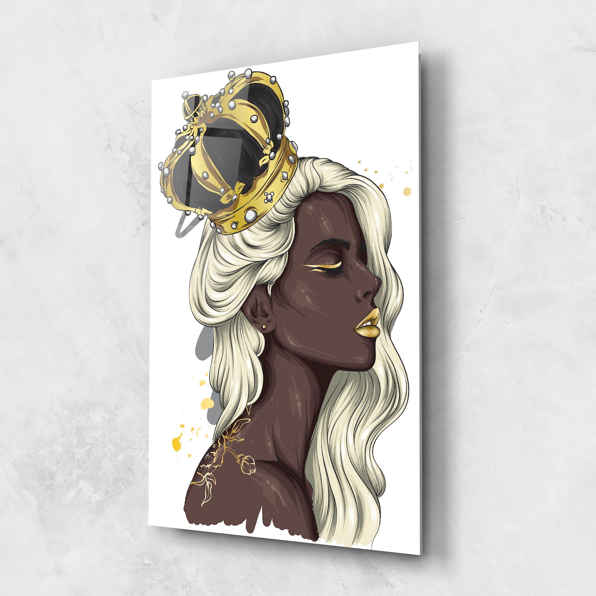 Tablou Sticla Big Black Crown mockup 1