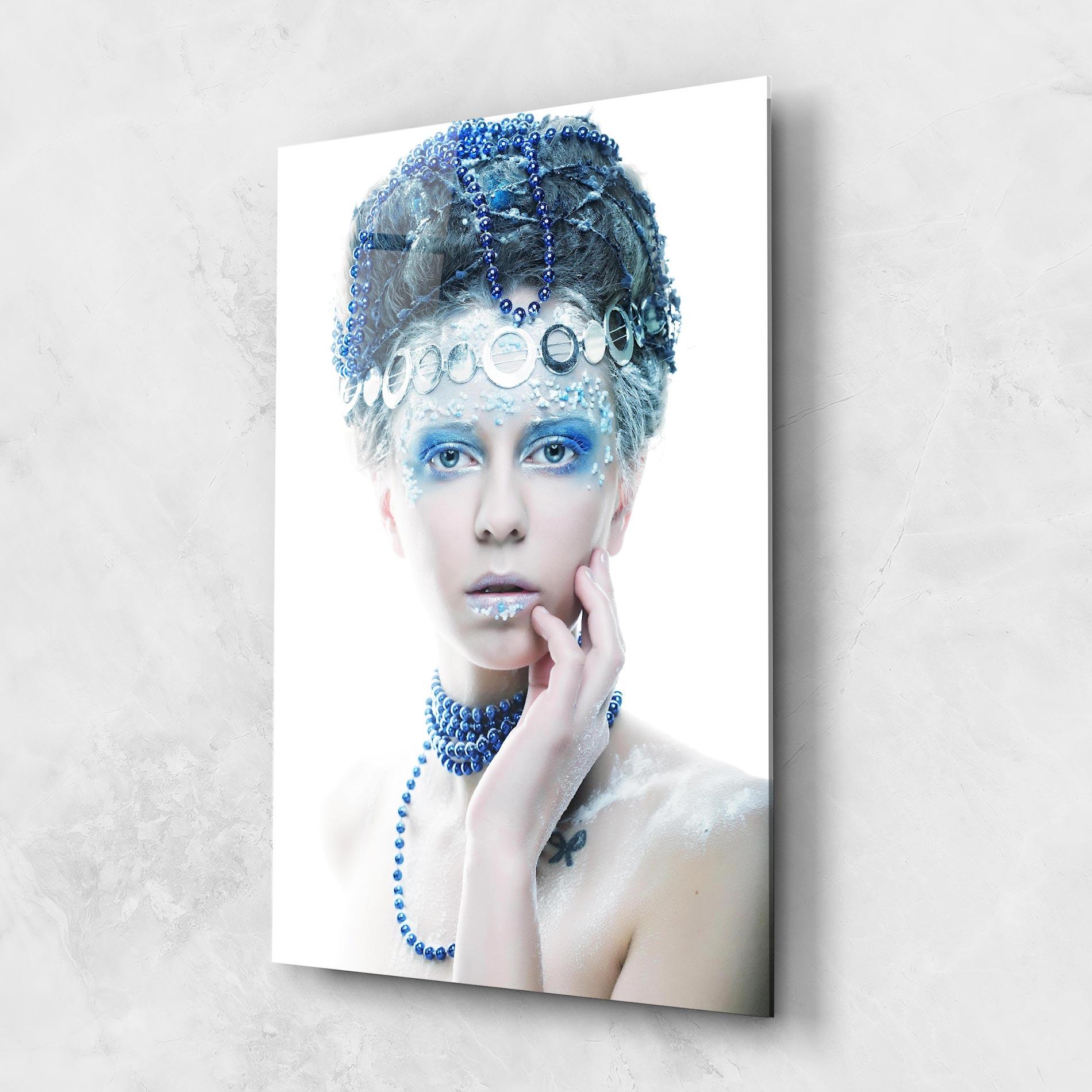 Tablou Sticla Blue Fairy Woman mockup 1