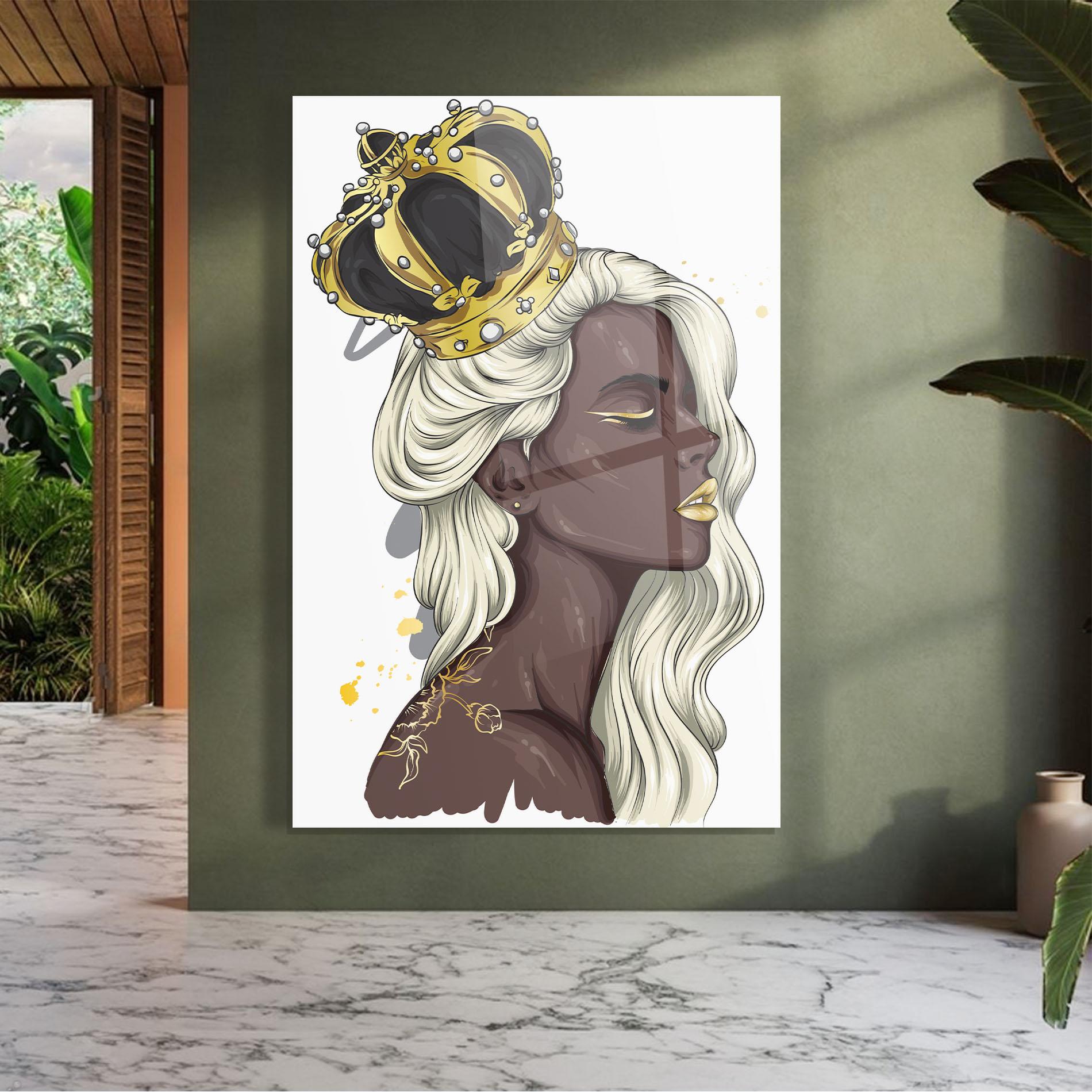 Tablou Sticla Big Black Crown mockup 7