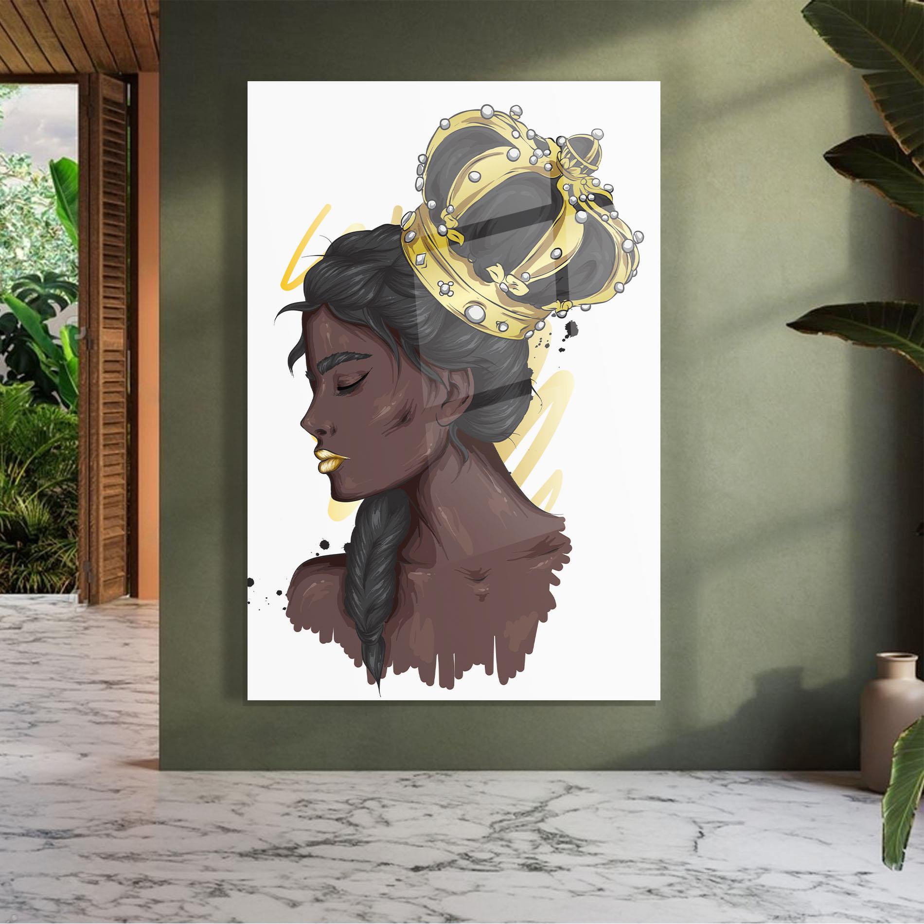 Tablou Sticla Big Gold Crown mockup 7