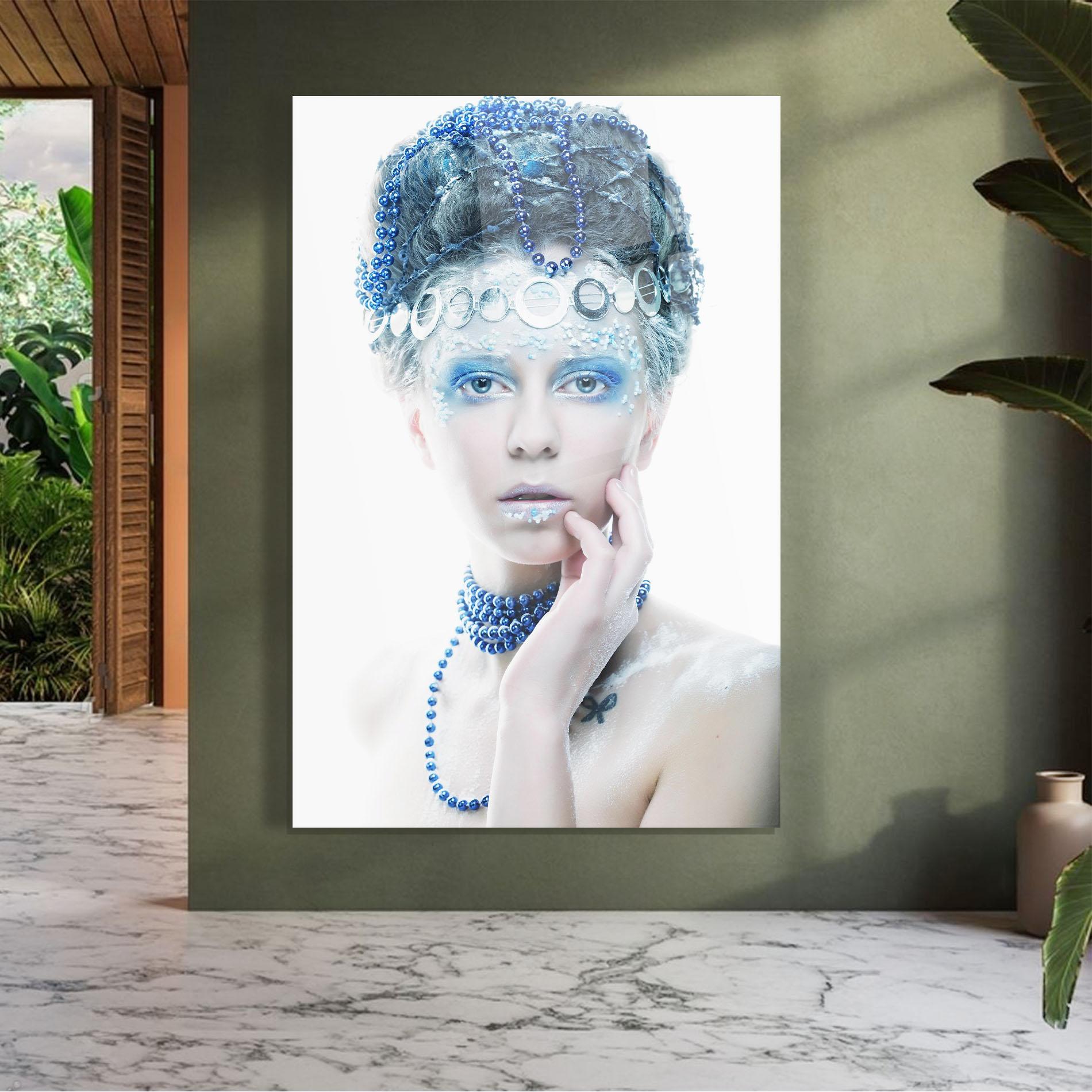 Tablou Sticla Blue Fairy Woman mockup 7