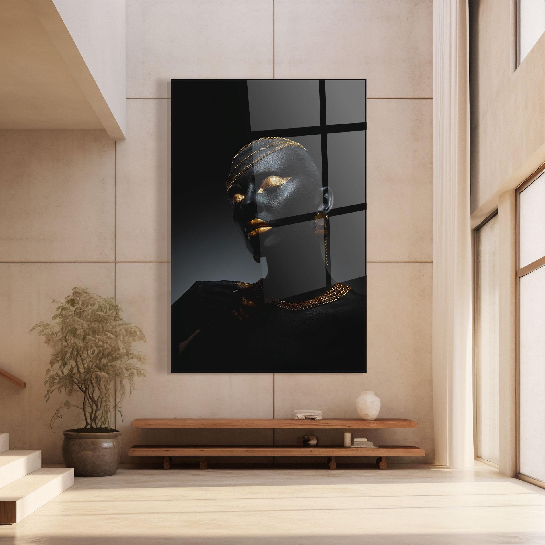 Tablou Sticla Beauty Gold mockup 8